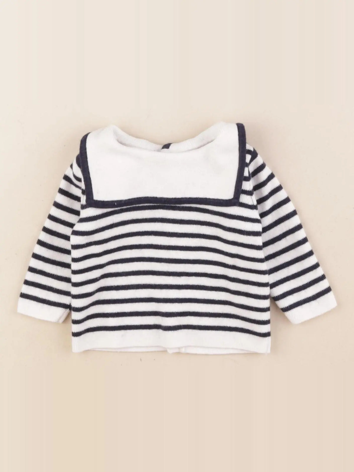Jacadi - pull bleu, blanc - 1 mois