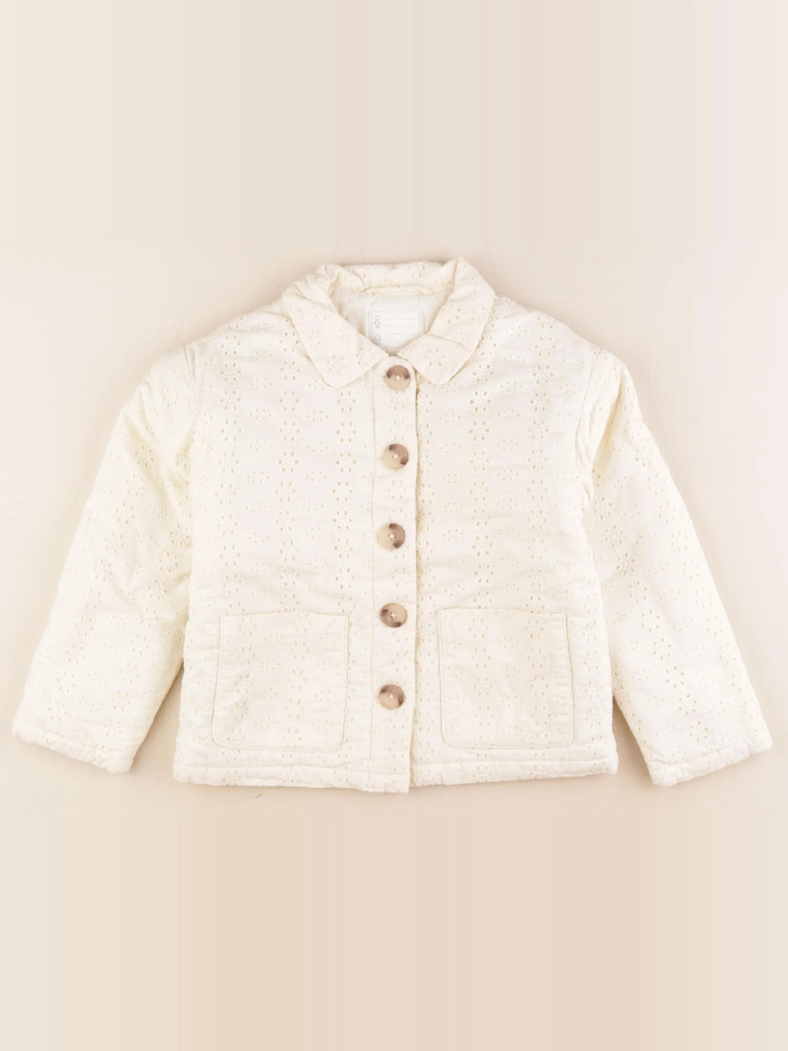 Vertbaudet - veste blanc - 7 ans