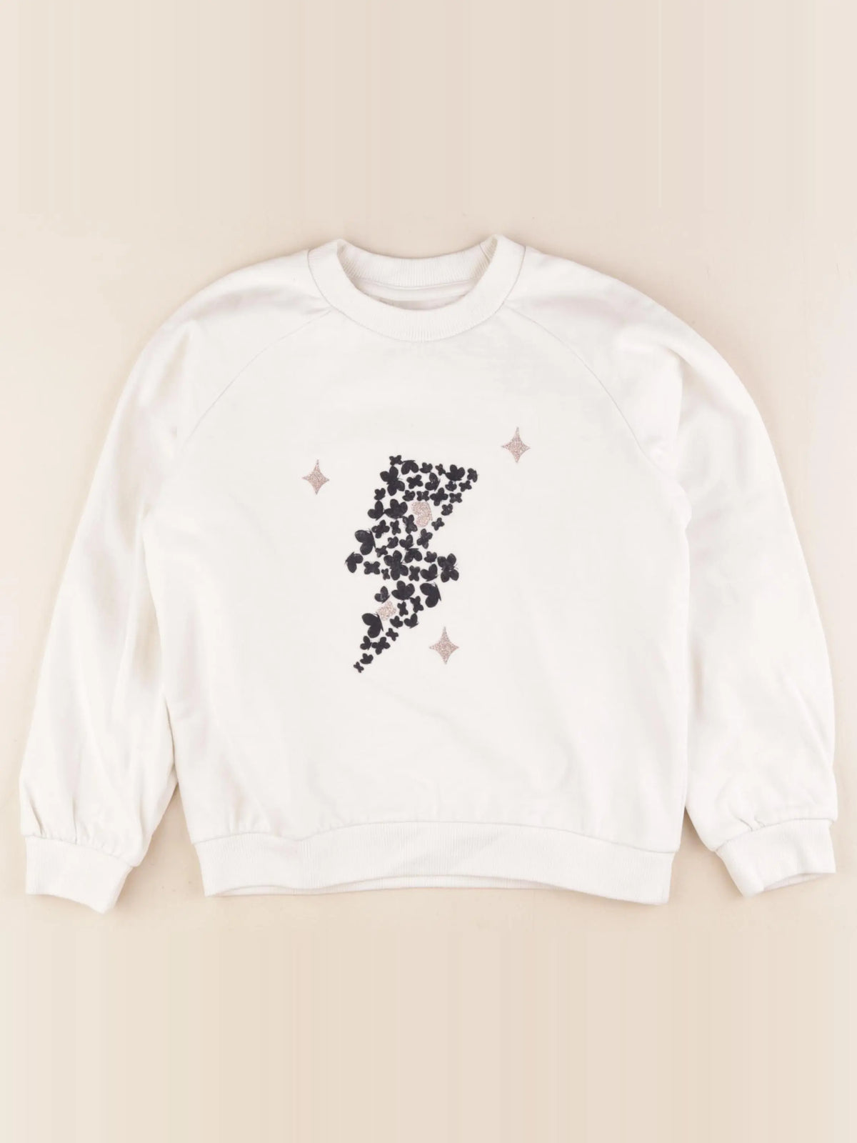 Vertbaudet - sweat blanc - 8 ans
