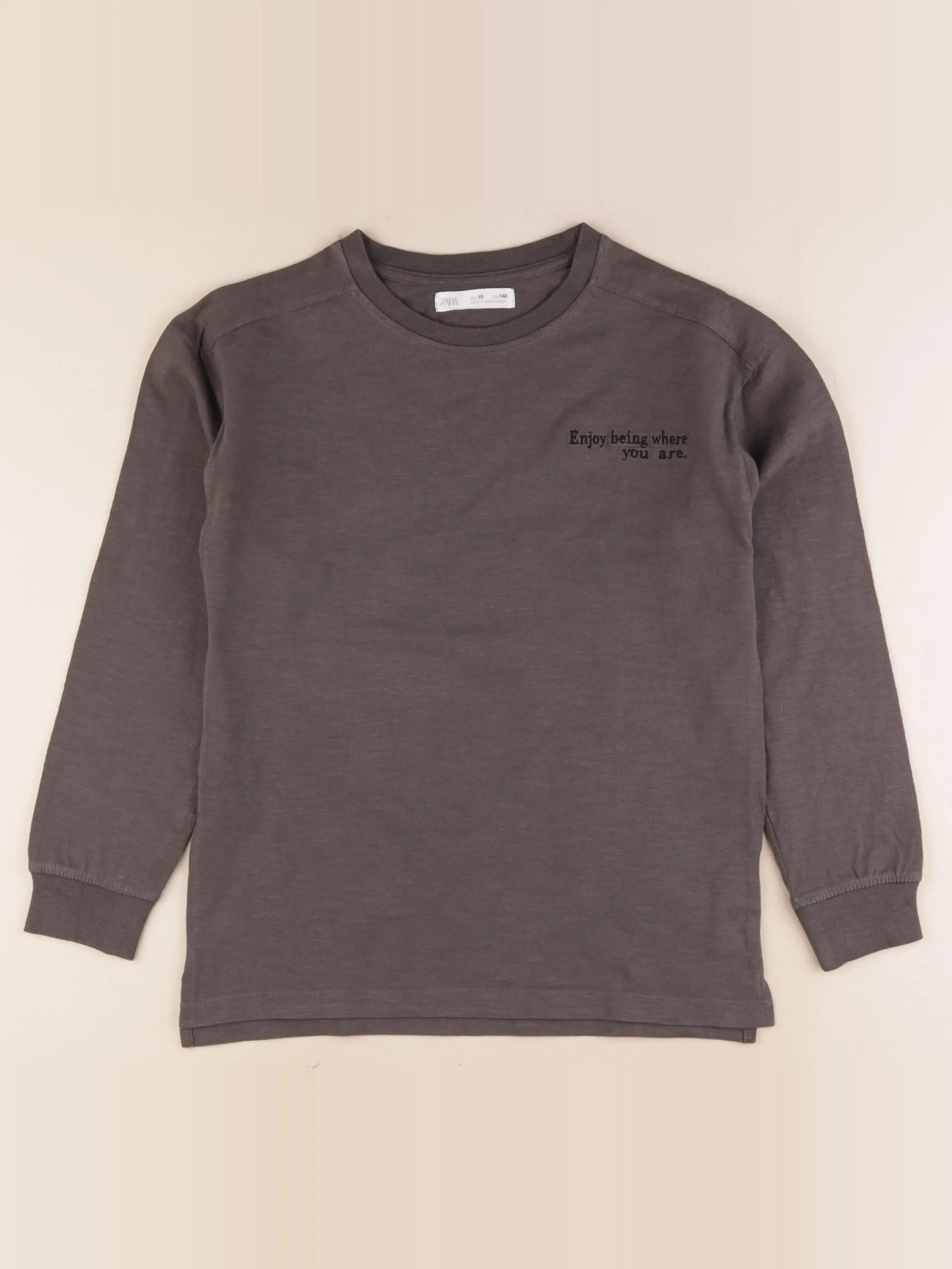 Zara - tee-shirt gris - 10 ans