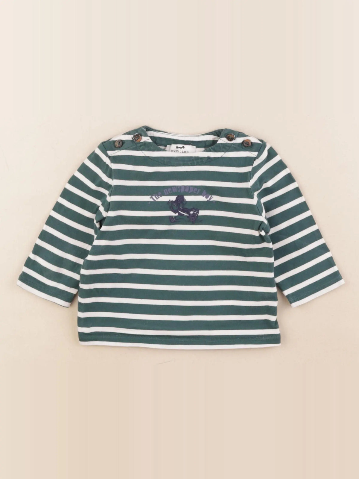 Cyrillus - tee-shirt vert - 12 mois