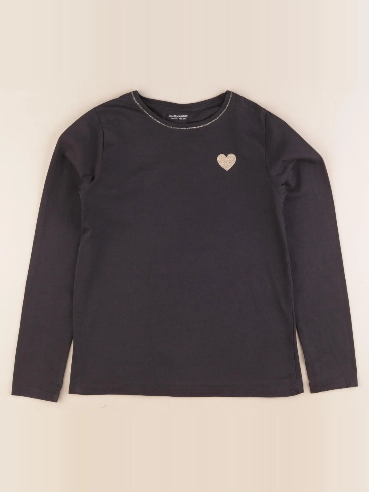 Vertbaudet - tee-shirt noir - 10 ans