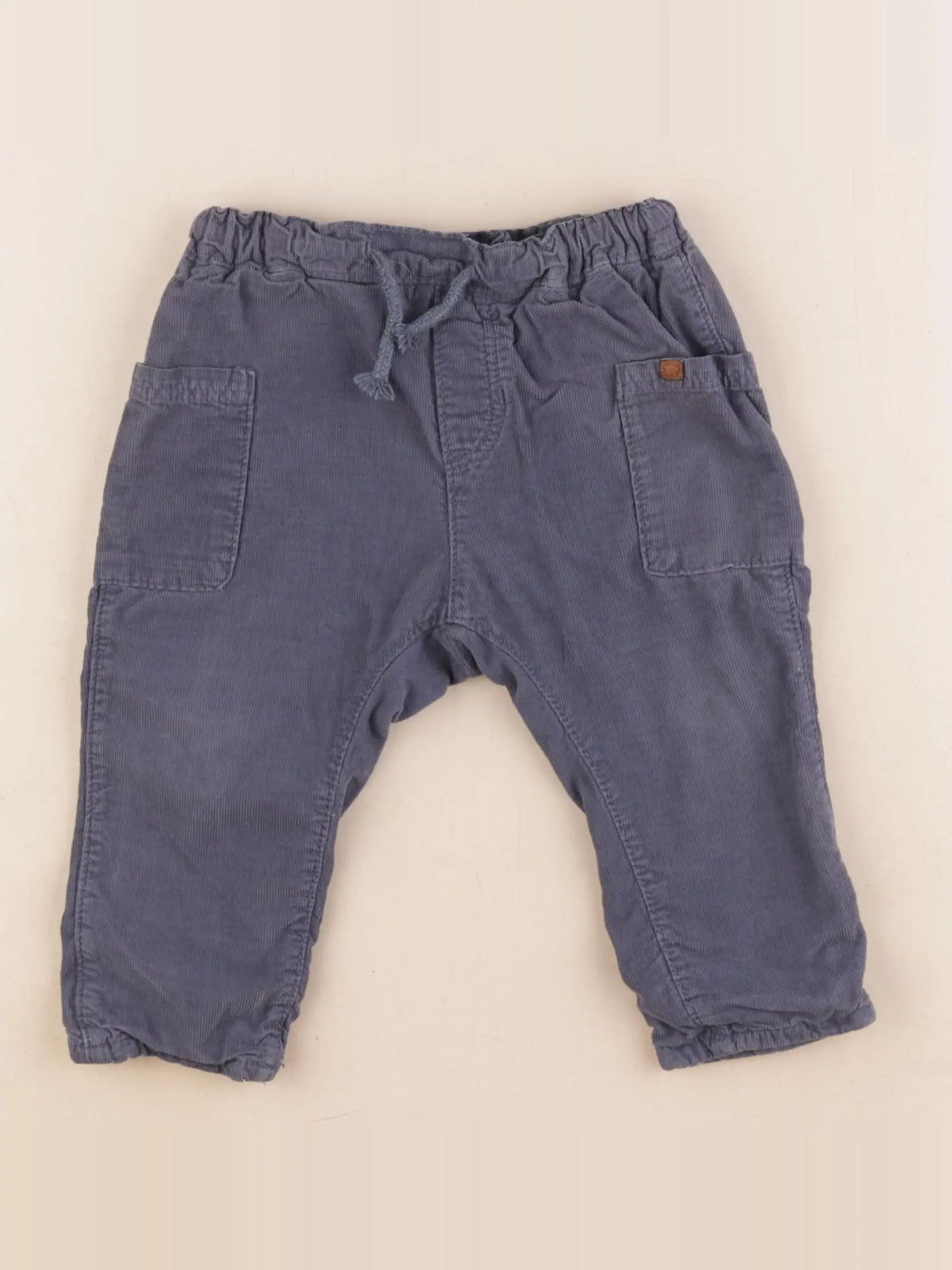 H&M - sarouel bleu - 9/12 mois