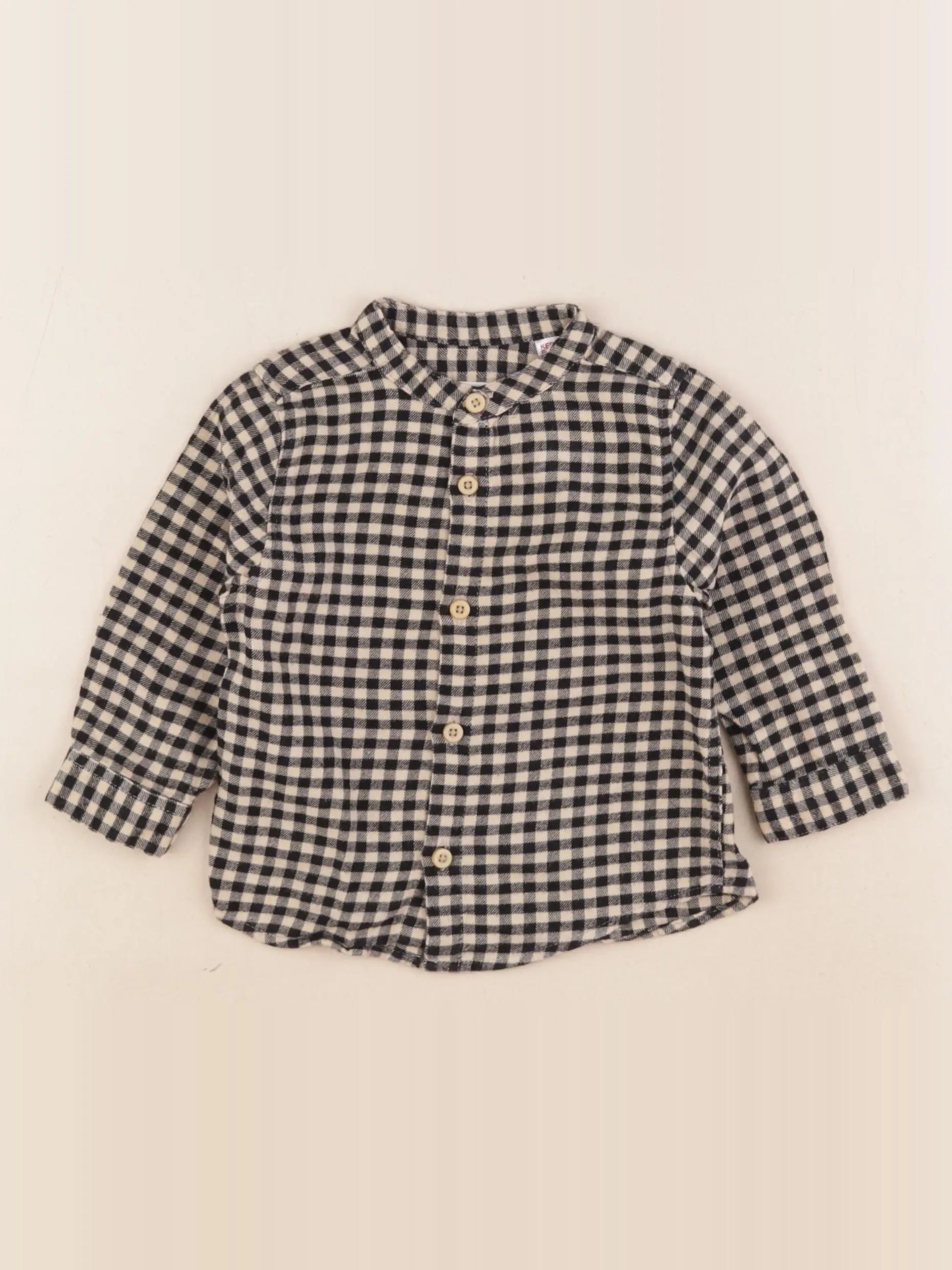 Zara - chemise noir - 6/9 mois