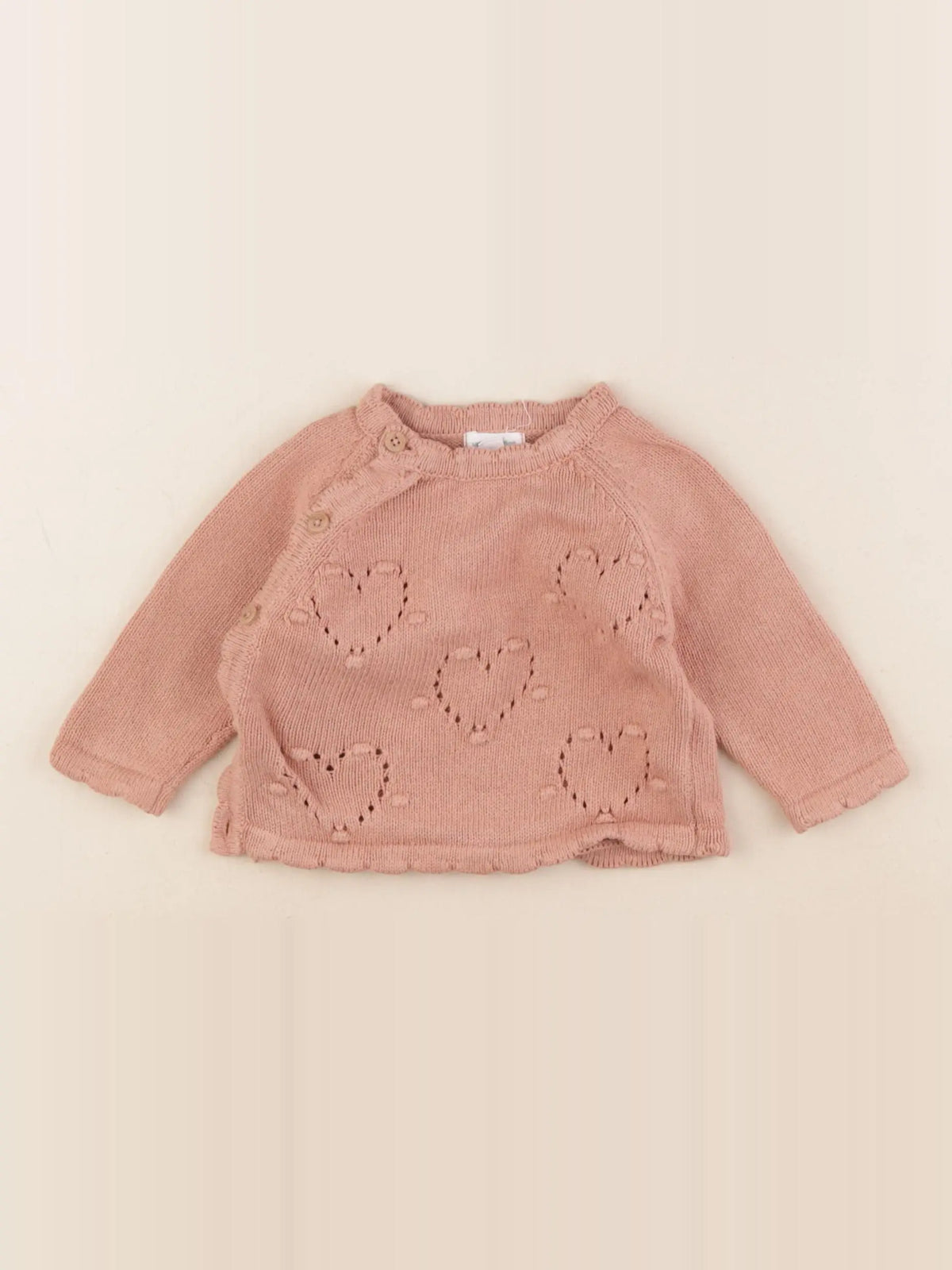Vertbaudet - pull rose - 3 mois