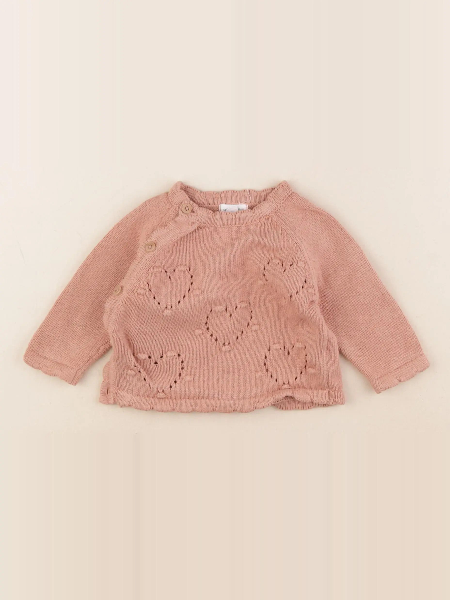 Vertbaudet - pull rose - 3 mois