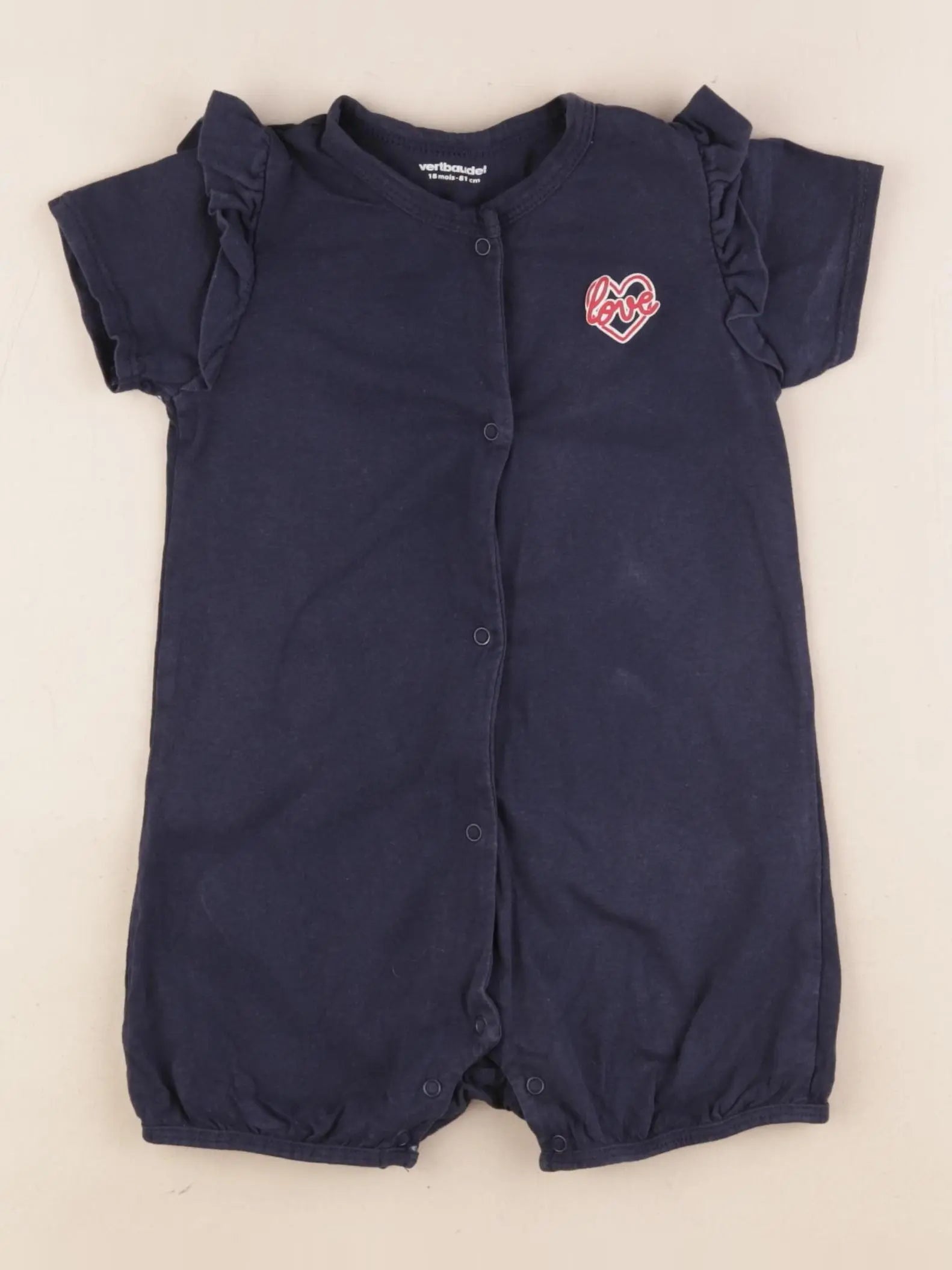 Vertbaudet - pyjama coton bleu - 18 mois