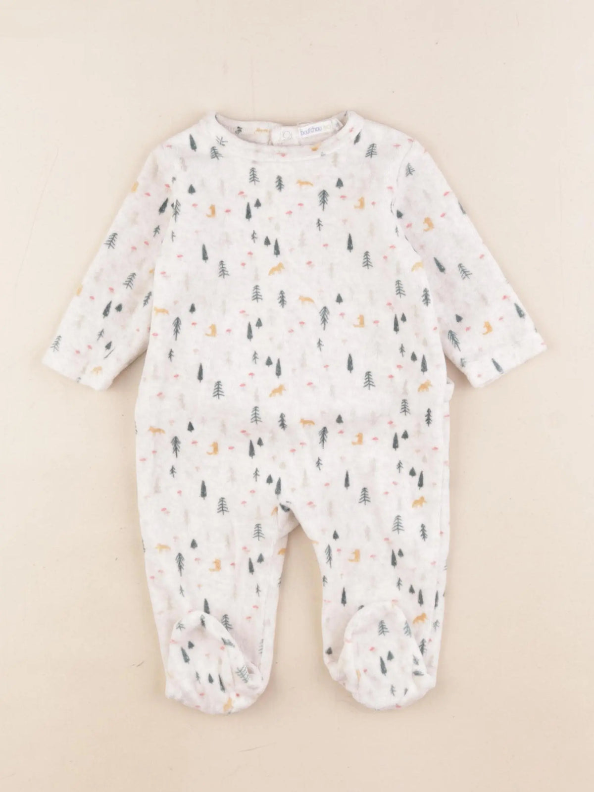 Boutchou - pyjama velours multicolore - 3 mois