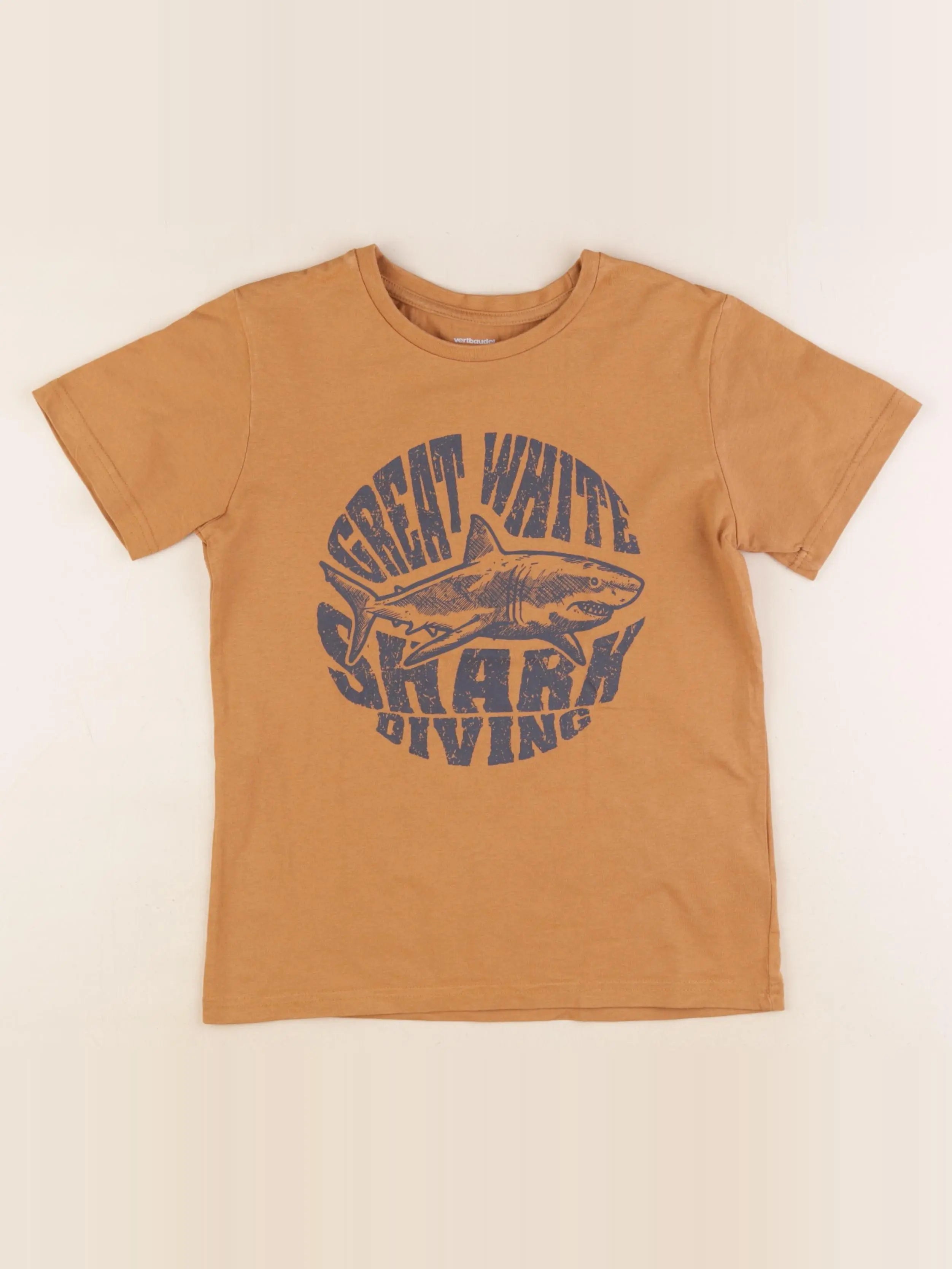 Vertbaudet - tee-shirt marron - 10 ans