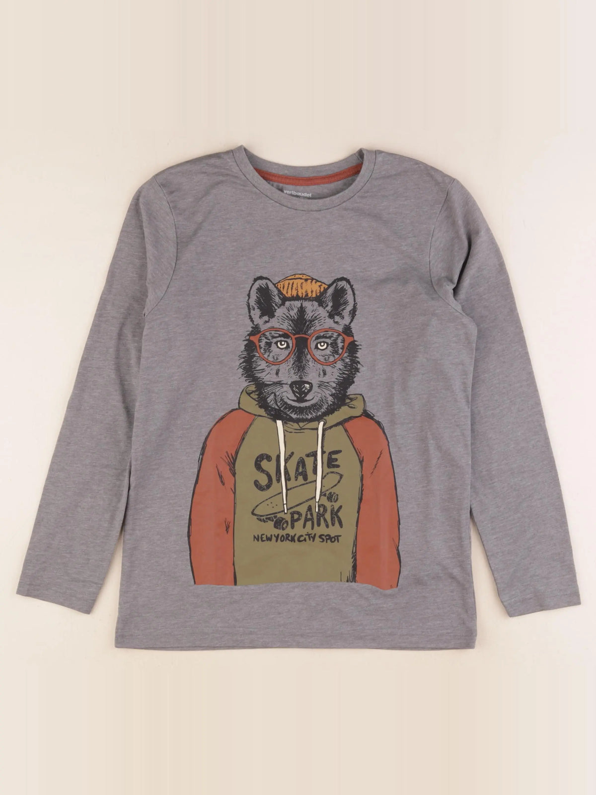 Vertbaudet - tee-shirt gris - 10 ans
