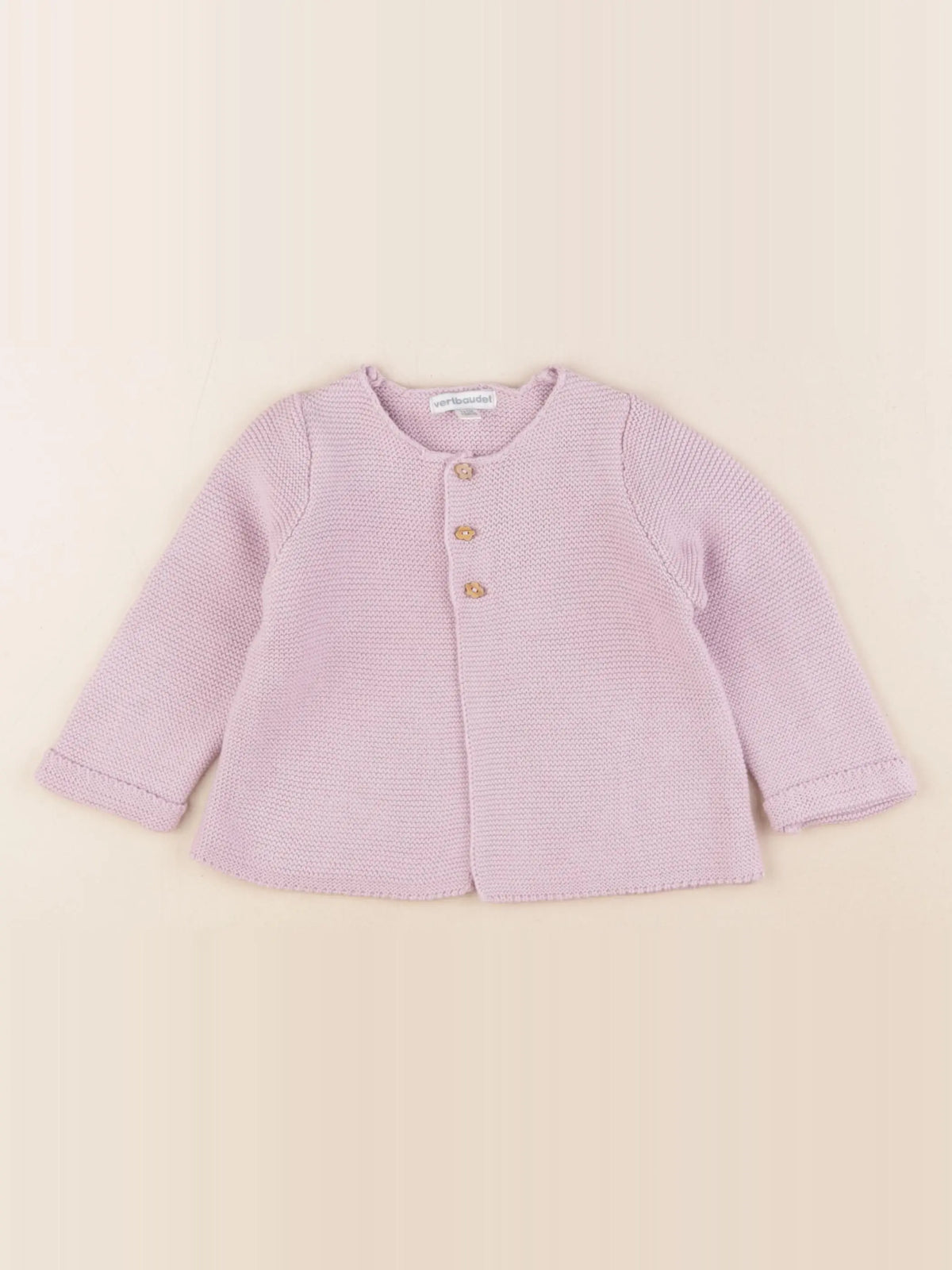 Vertbaudet - gilet violet - 12 mois