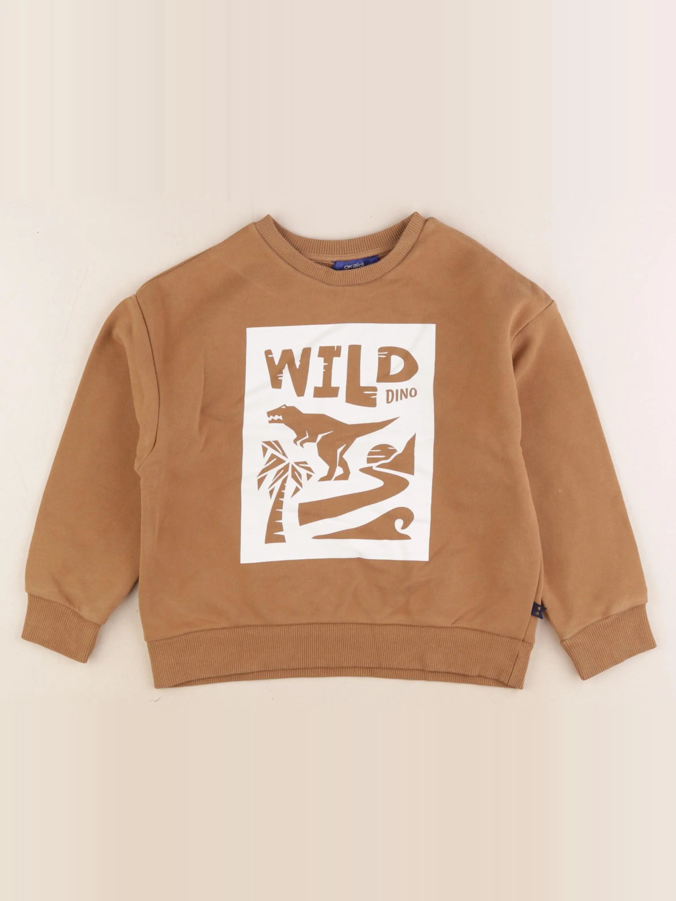 Okaidi - sweat marron - 6 ans