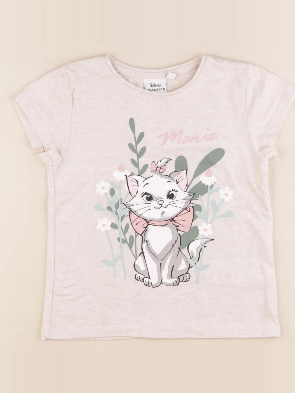 Vertbaudet - tee-shirt beige - 6 ans