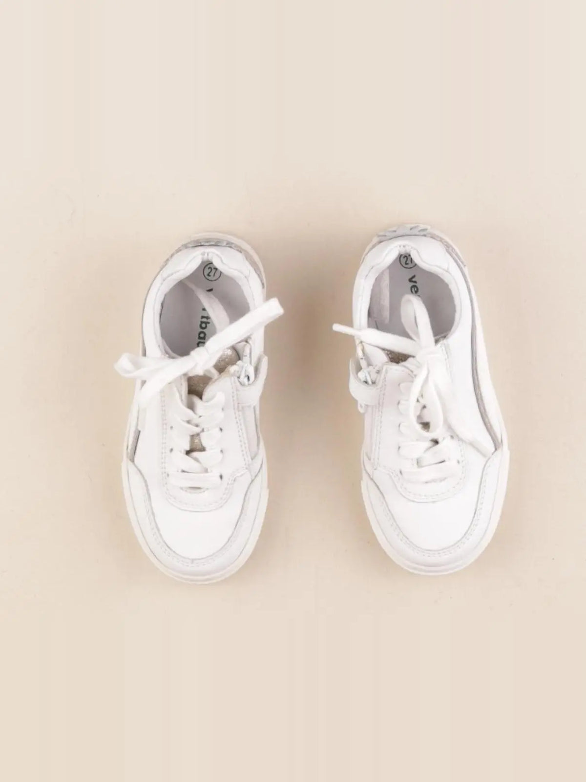Vertbaudet - chaussons blanc - pointure 27