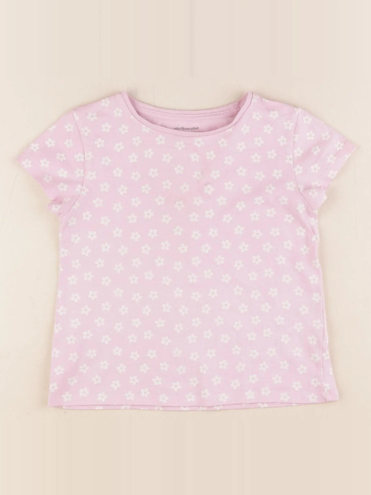 Vertbaudet - tee-shirt rose - 5 ans