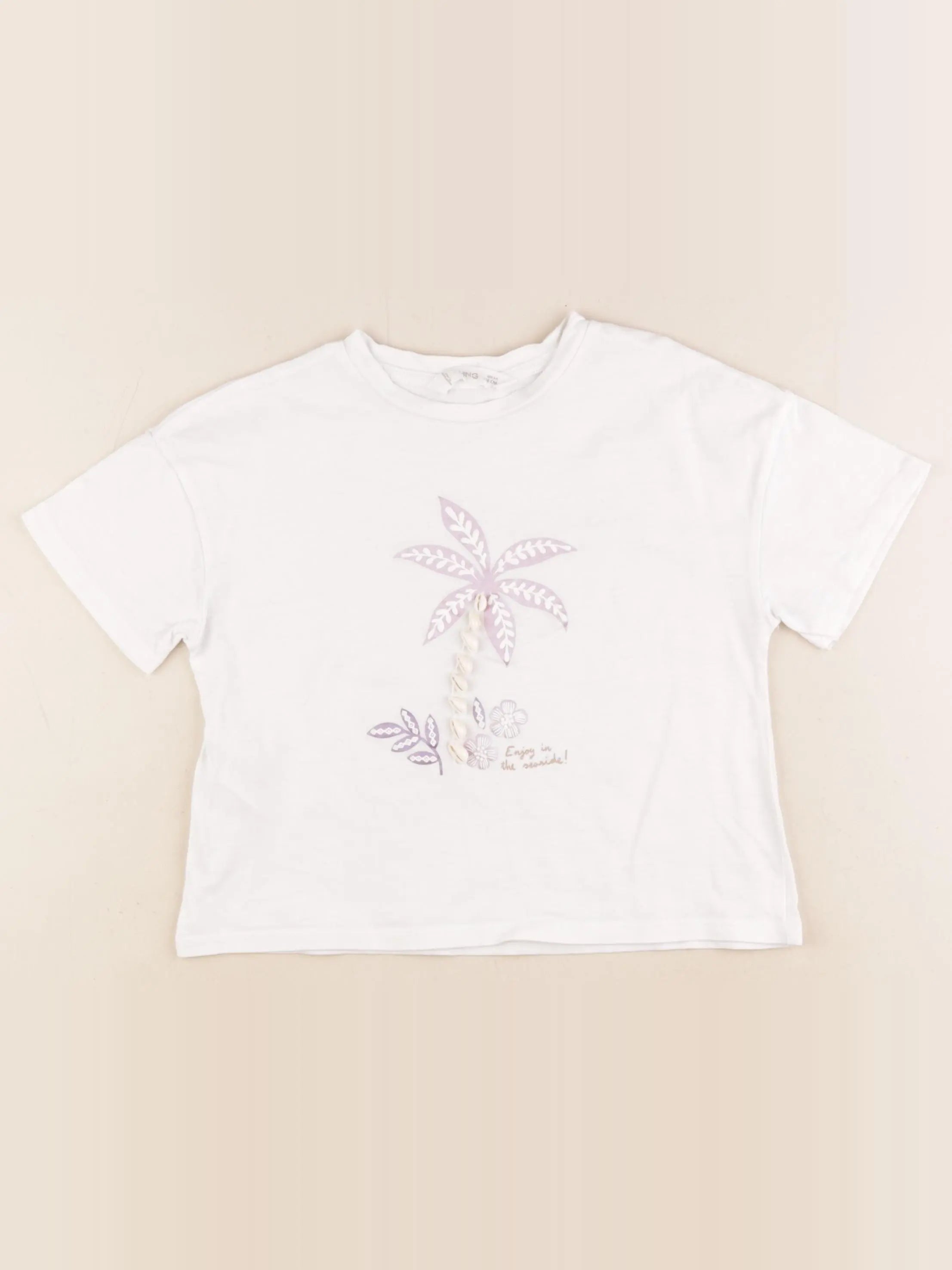 Mango - tee-shirt blanc - 5/6 ans