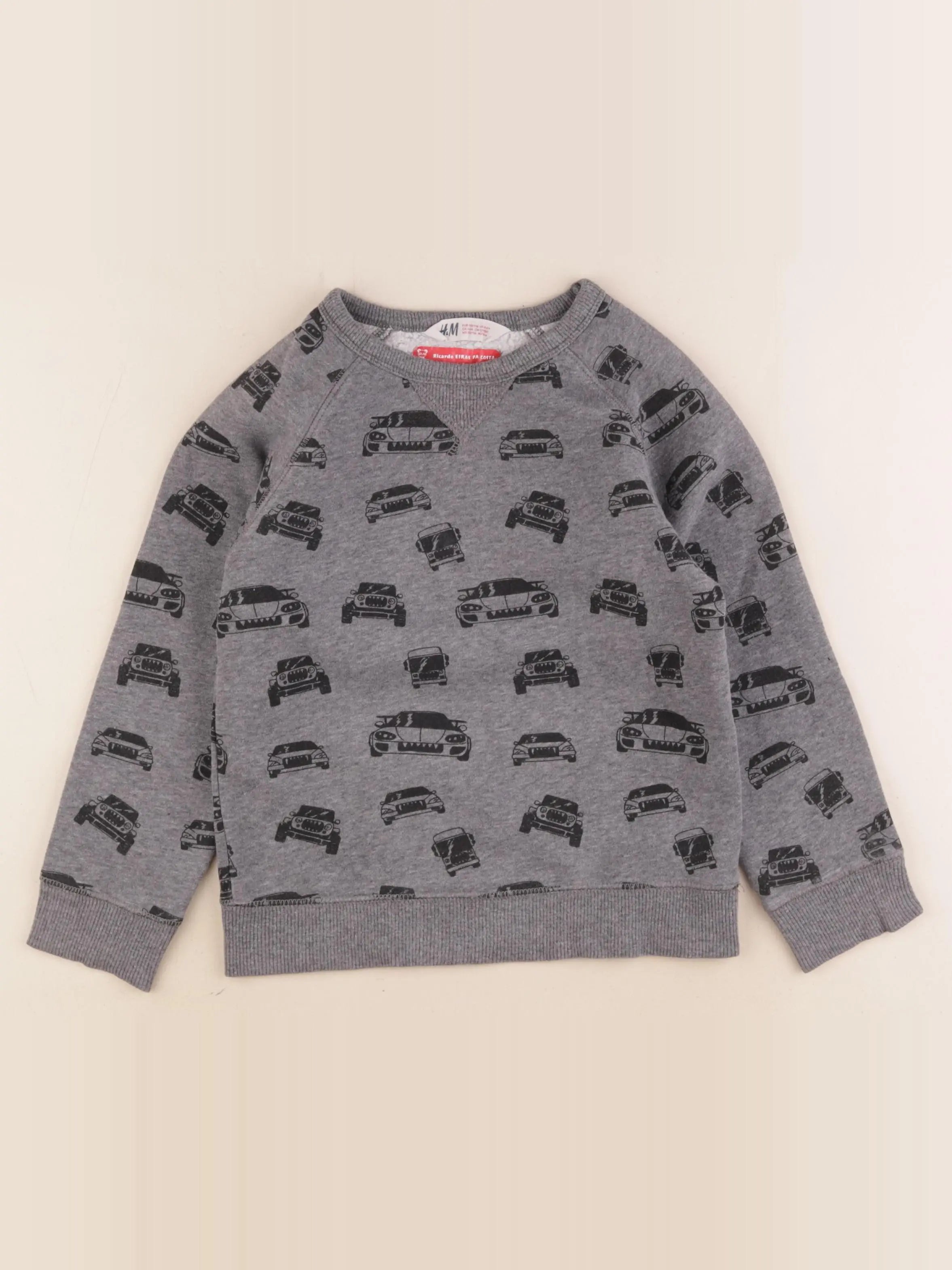 H&M - sweat gris - 4/6 ans