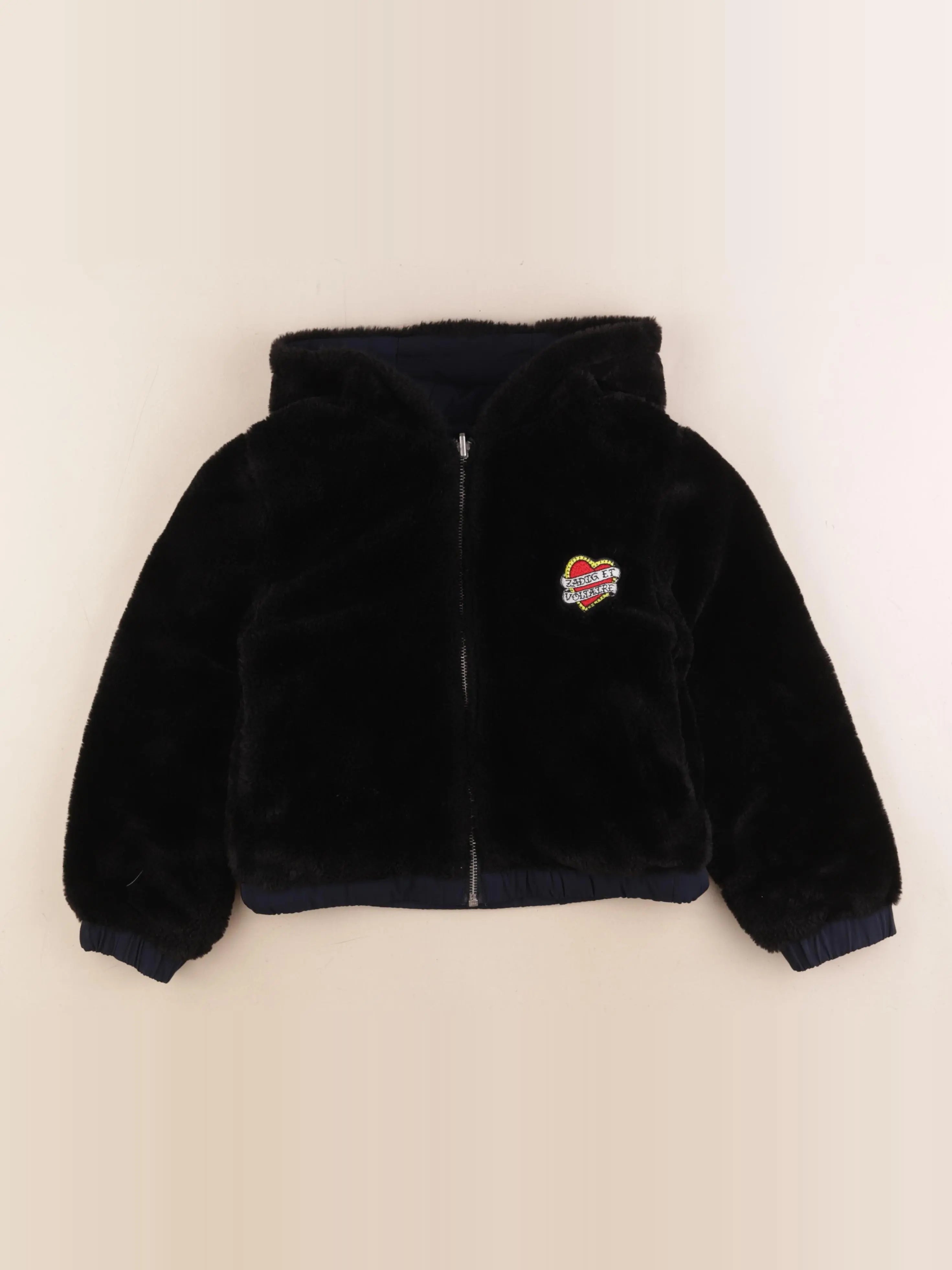 Zadig & Voltaire - manteau réversible bleu - 8 ans