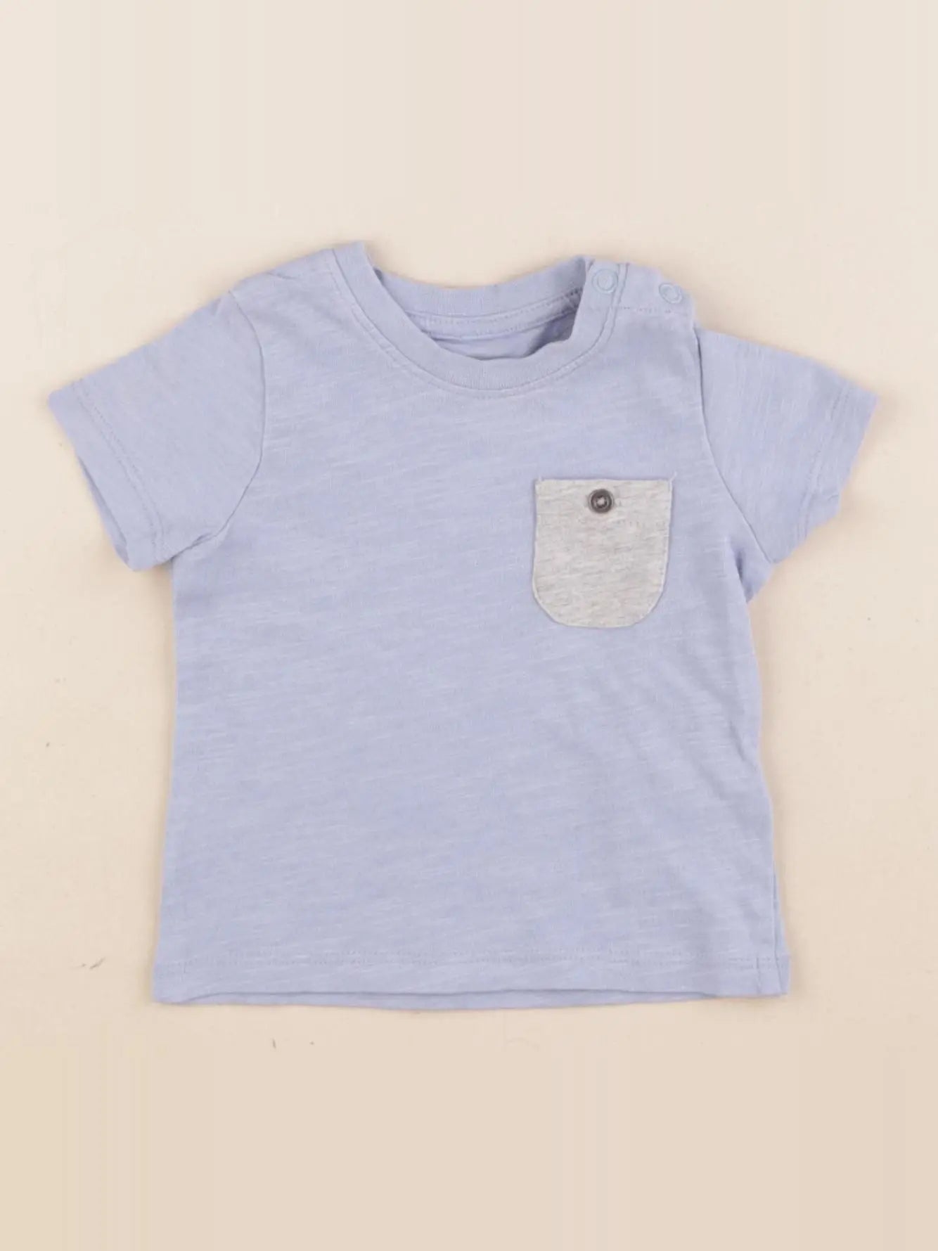 Vertbaudet - tee-shirt bleu - 3 mois