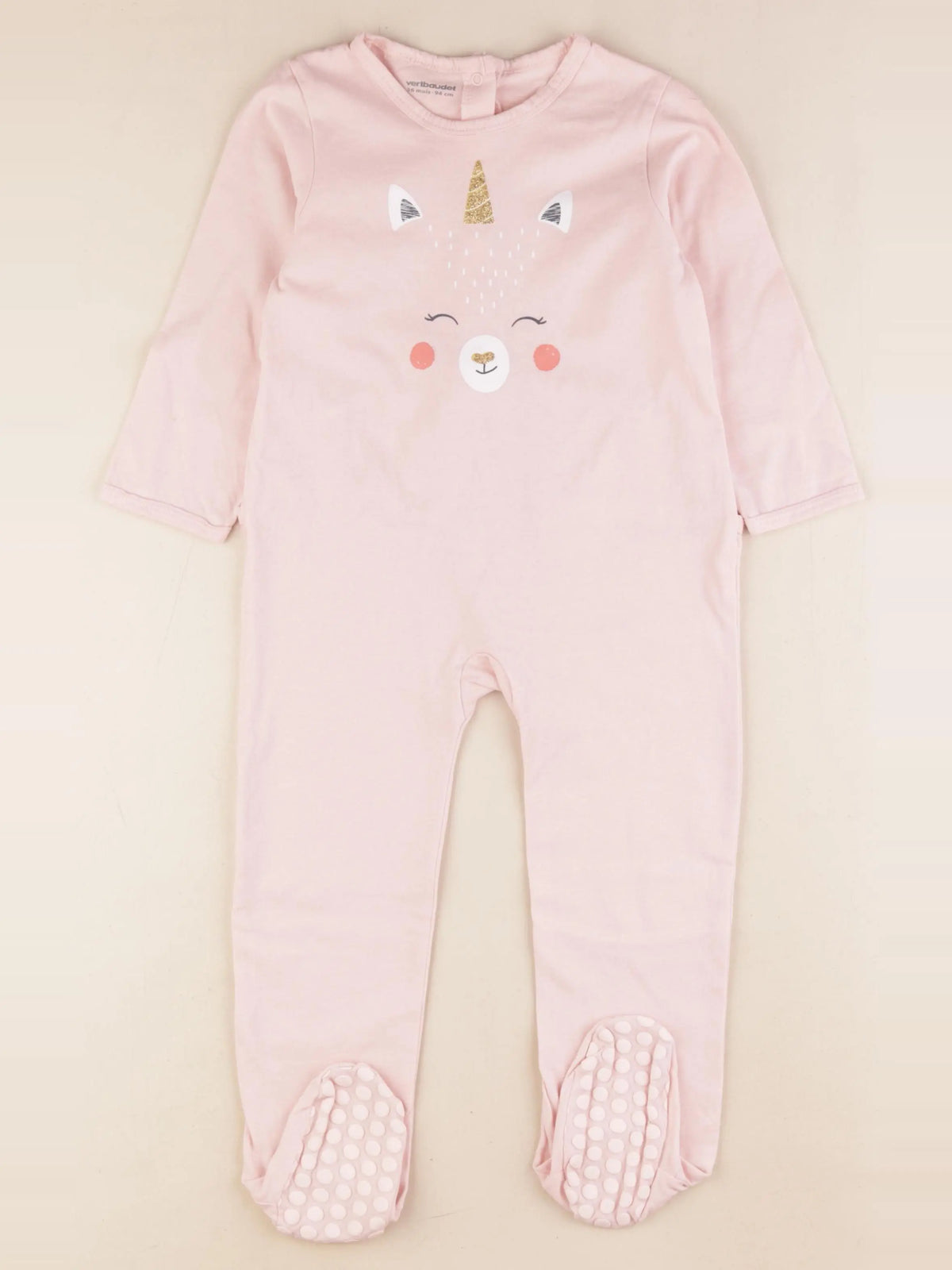 Vertbaudet - pyjama coton rose - 36 mois
