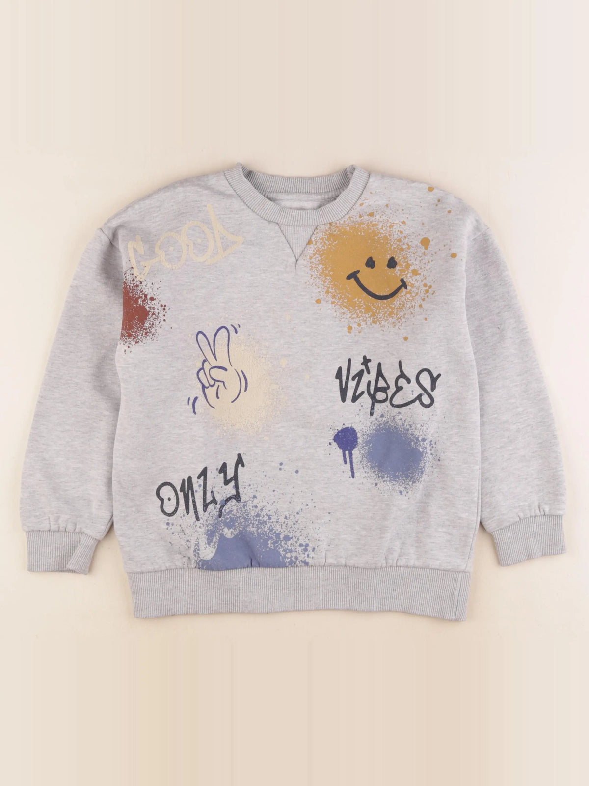 Vertbaudet - sweat multicolore - 10 ans