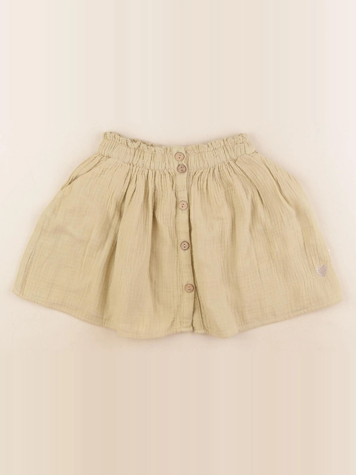Vertbaudet - jupe jaune, or - 5 ans
