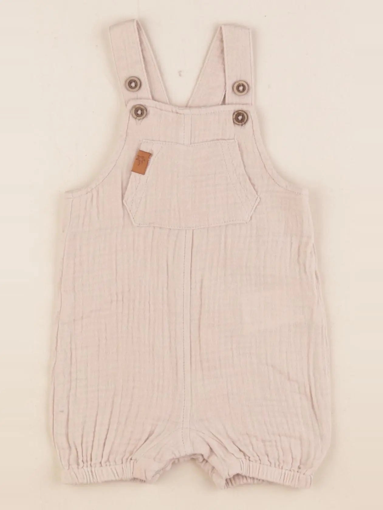 Vertbaudet - salopette beige - 1 mois