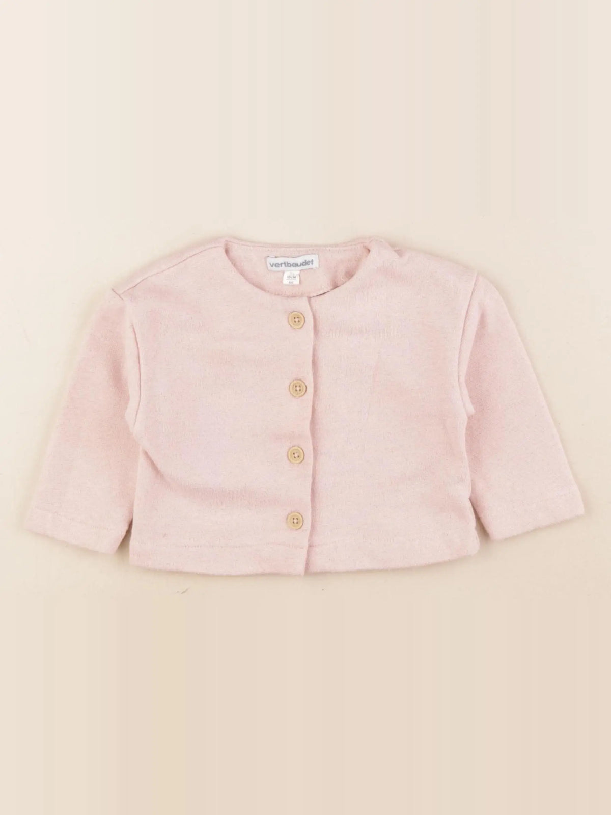 Vertbaudet - sweat rose - 6 mois