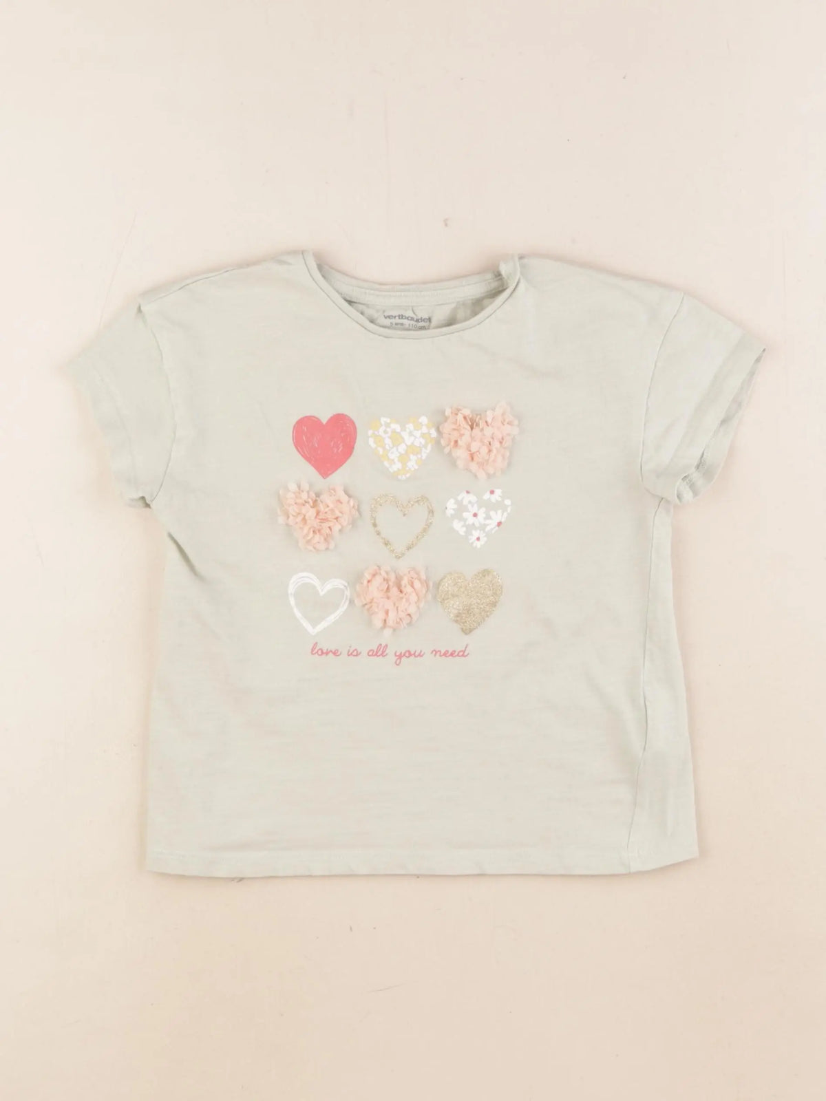 Vertbaudet - tee-shirt vert - 5 ans
