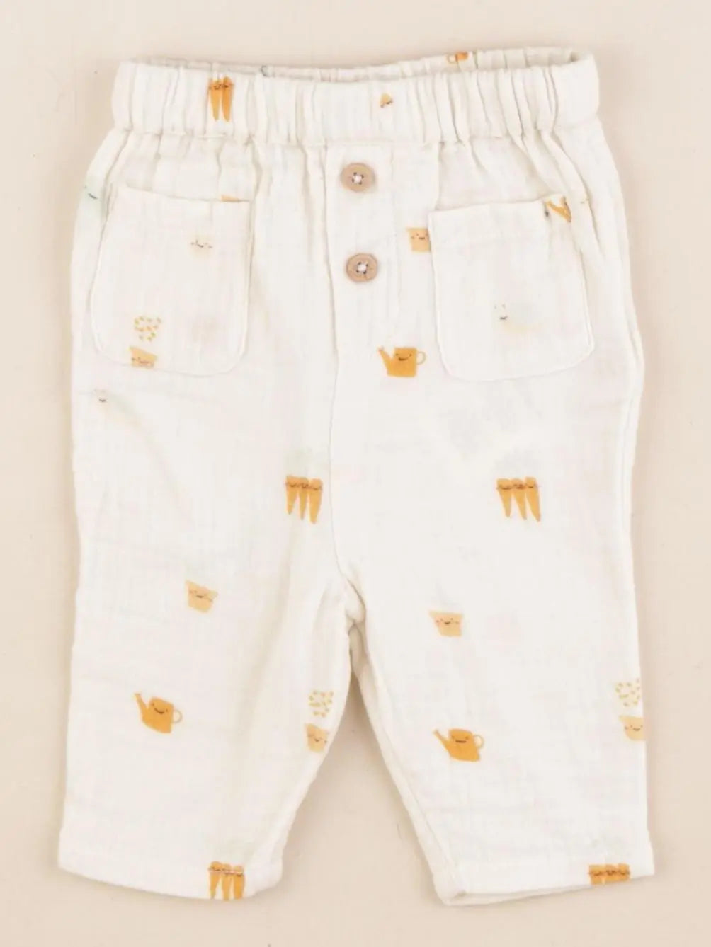 Vertbaudet - pantalon beige - 1 mois