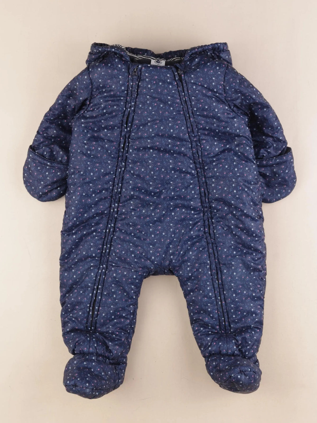 Petit Bateau - combi-pilote bleu - 12 mois