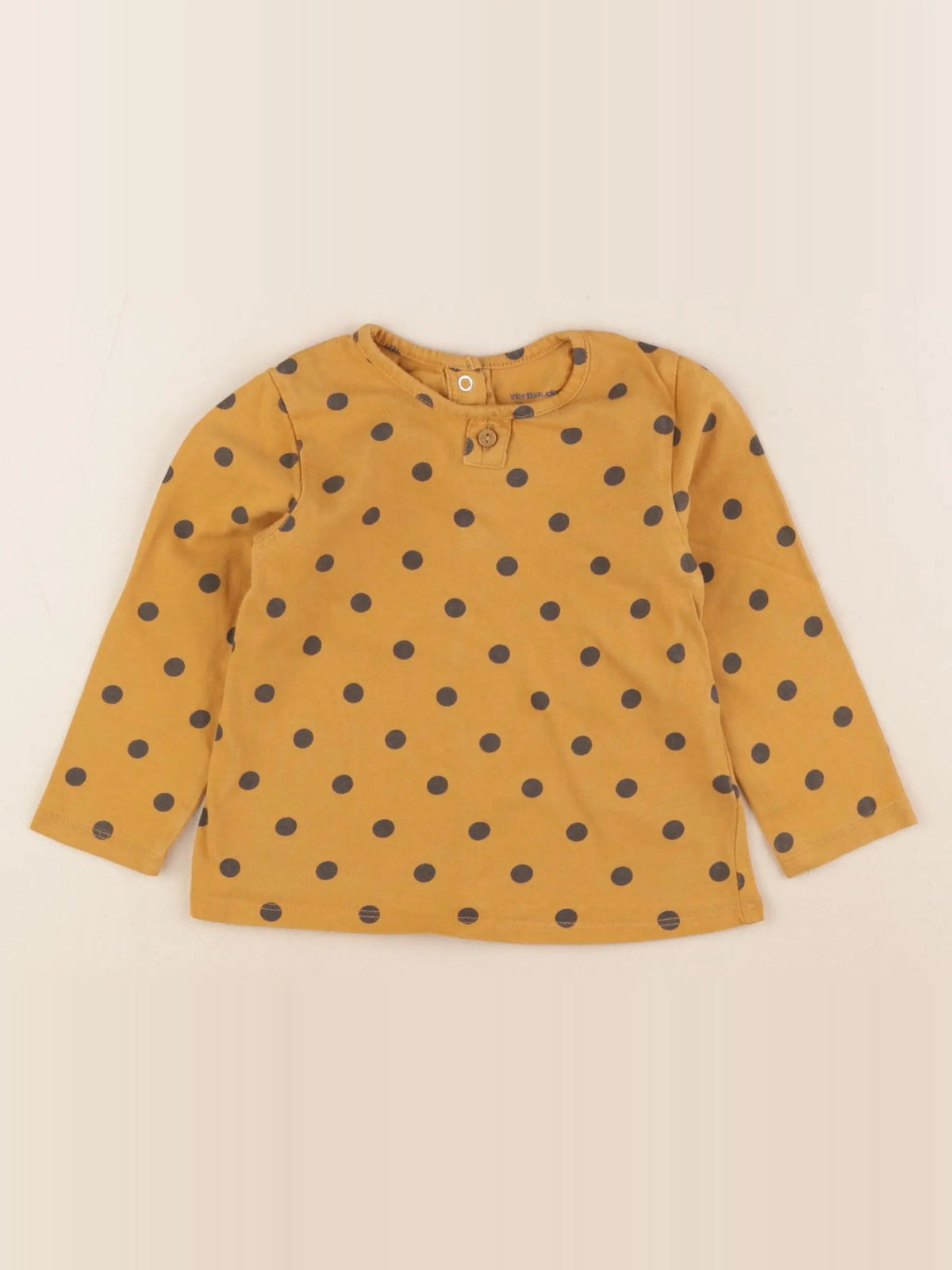 Vertbaudet - tee-shirt jaune, noir - 18 mois