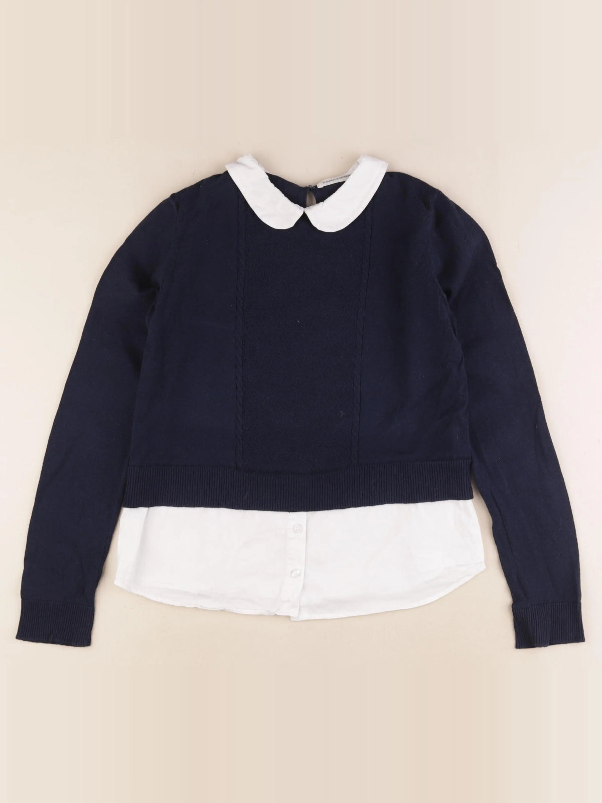 Monoprix - pull bleu - 12 ans
