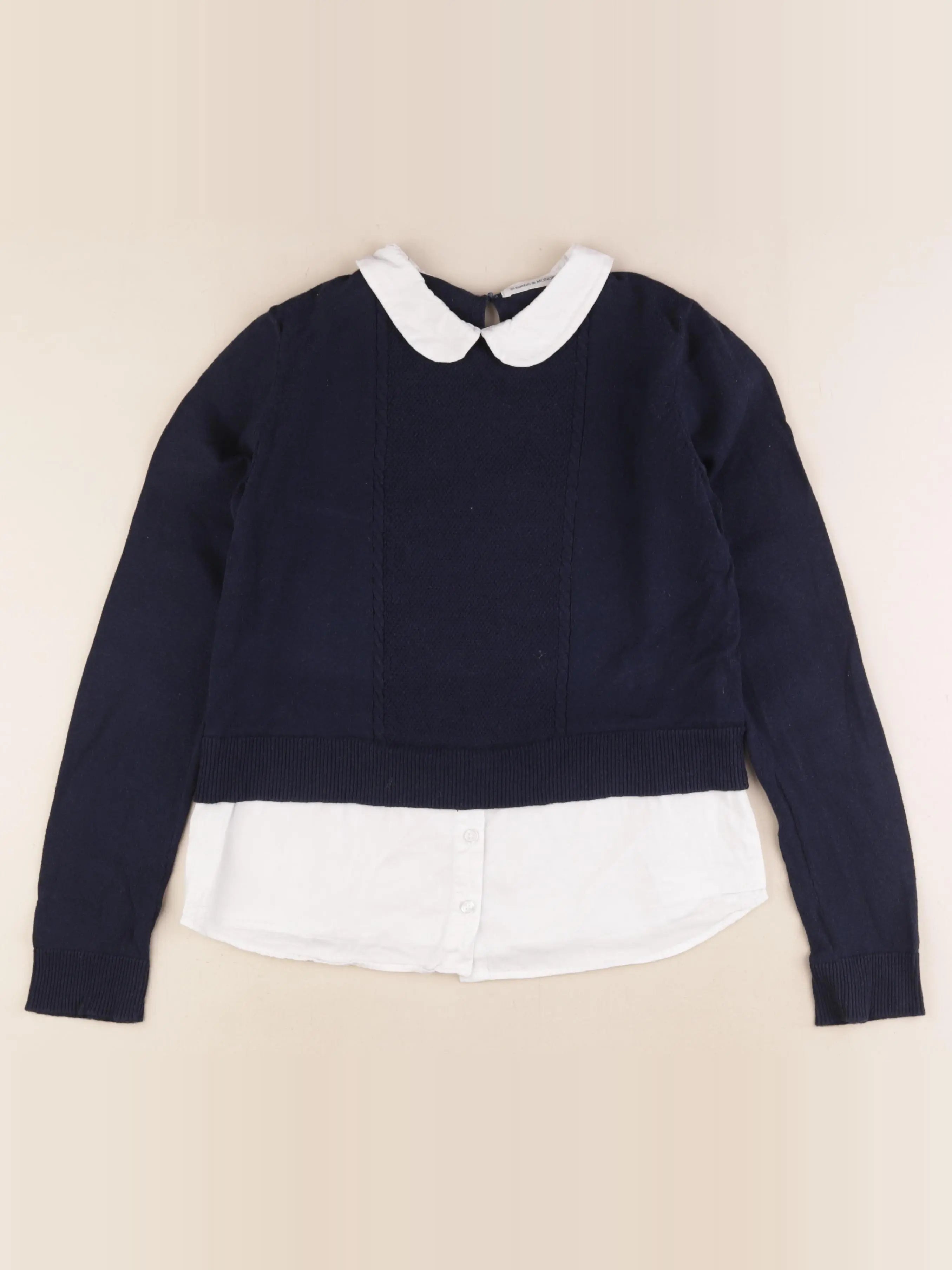 Monoprix - pull bleu - 12 ans