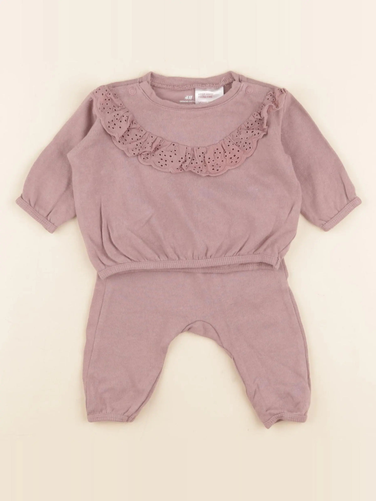 H&M - ensemble violet - 1/2 mois