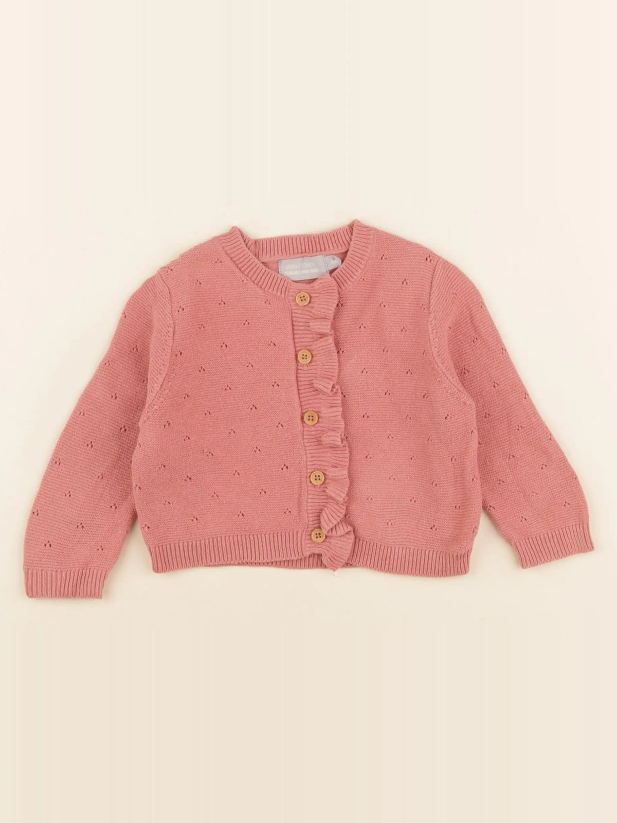 Boutchou - gilet rose - 6 mois