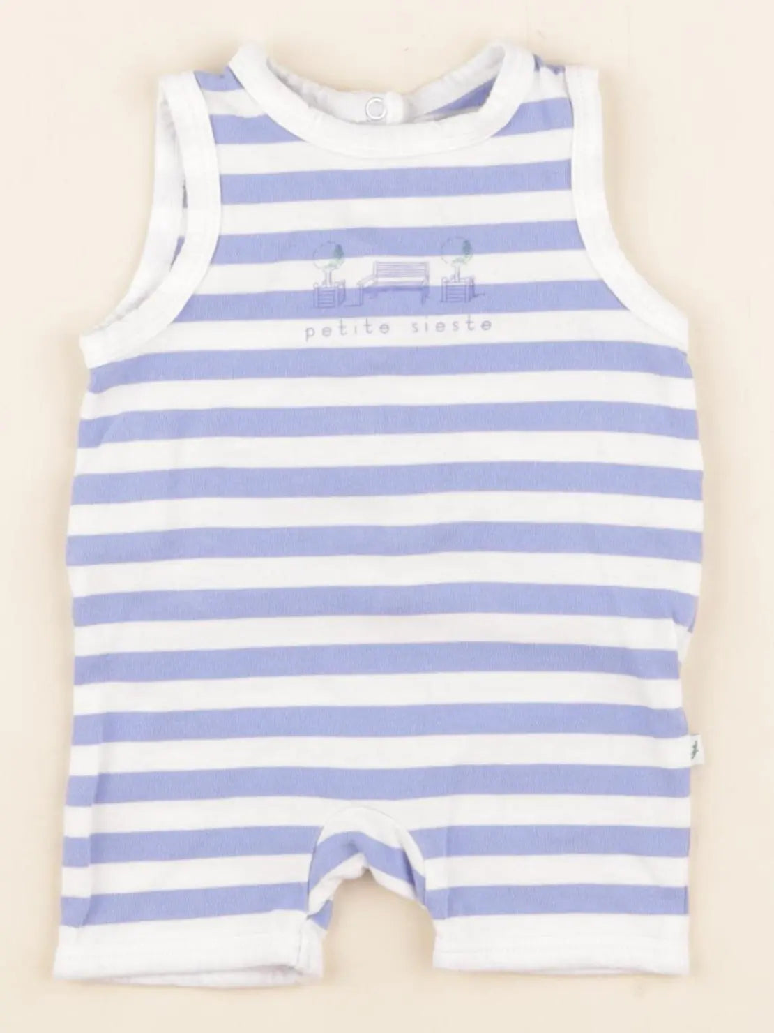 Jacadi - combinaison bleu, blanc - 1 mois