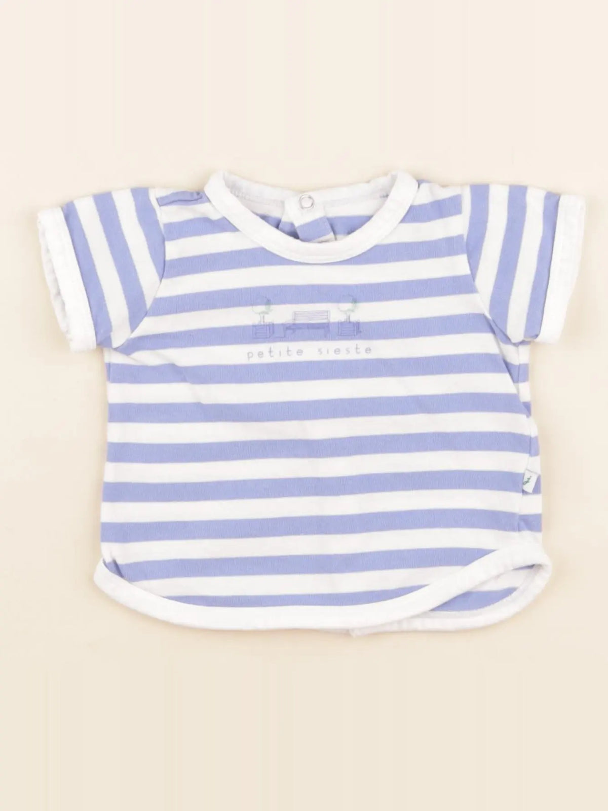 Jacadi - tee-shirt blanc, bleu - 3 mois