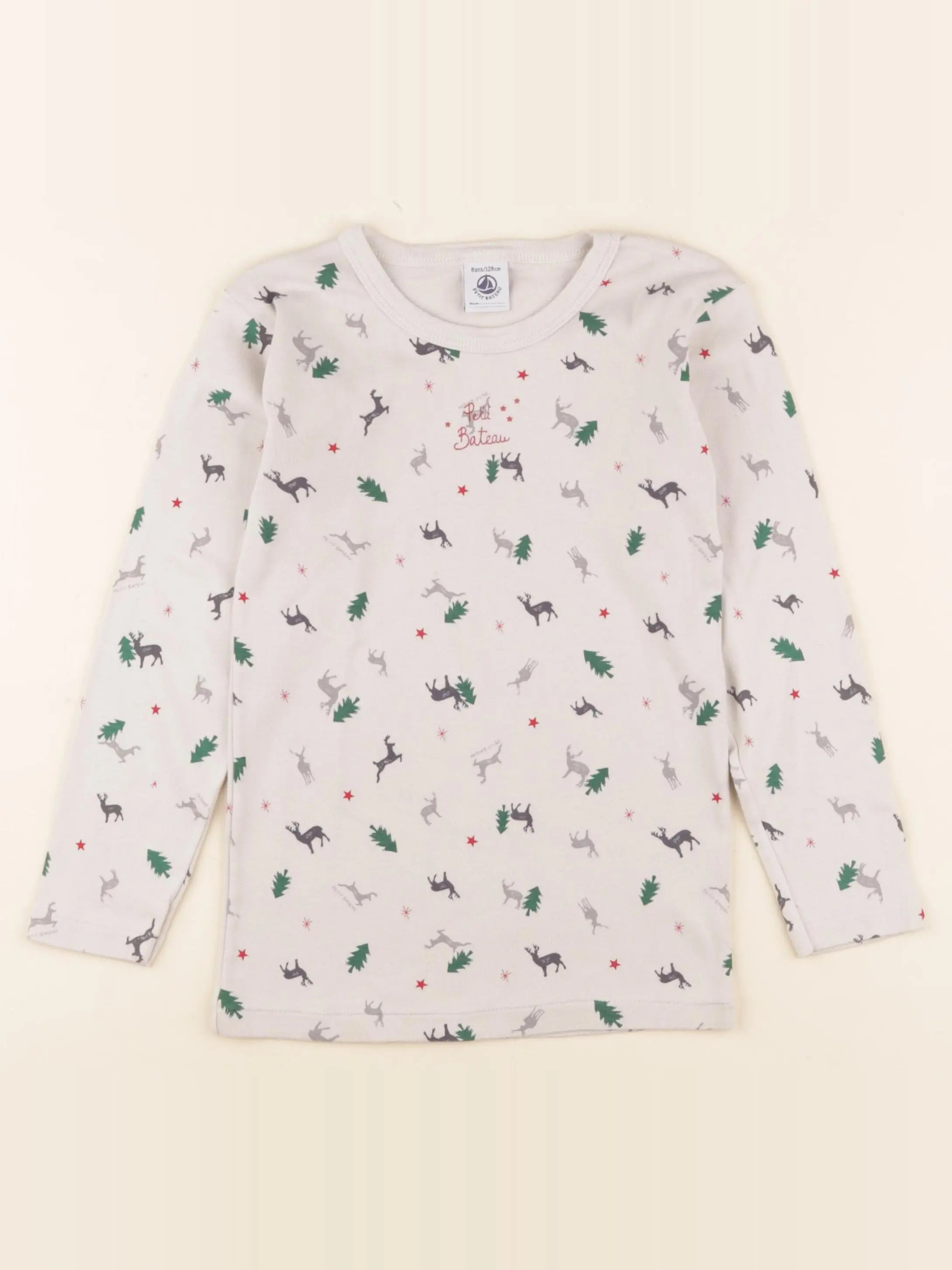Petit Bateau - maillot de corps gris - 8 ans