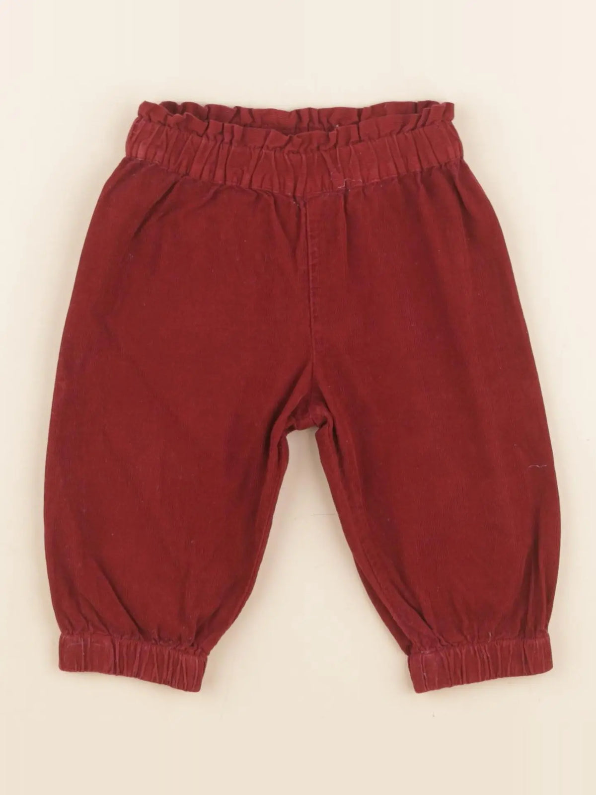 Bonton - pantalon rouge - 6 mois