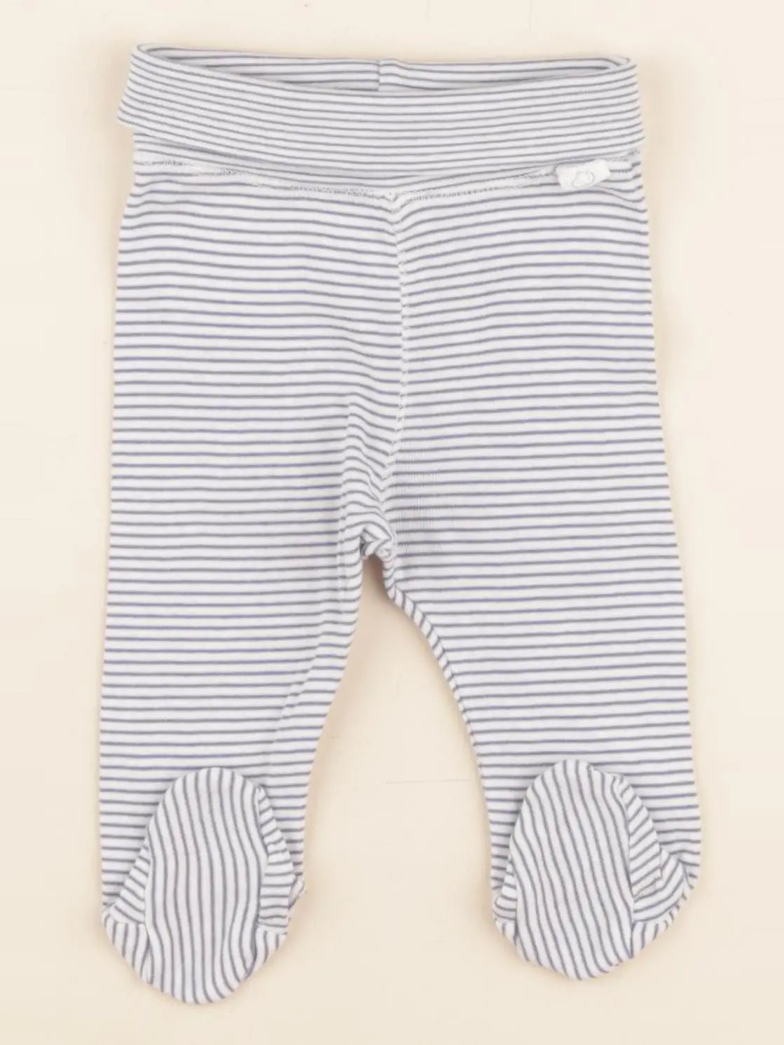 H&M - legging blanc, bleu - 0/1 mois