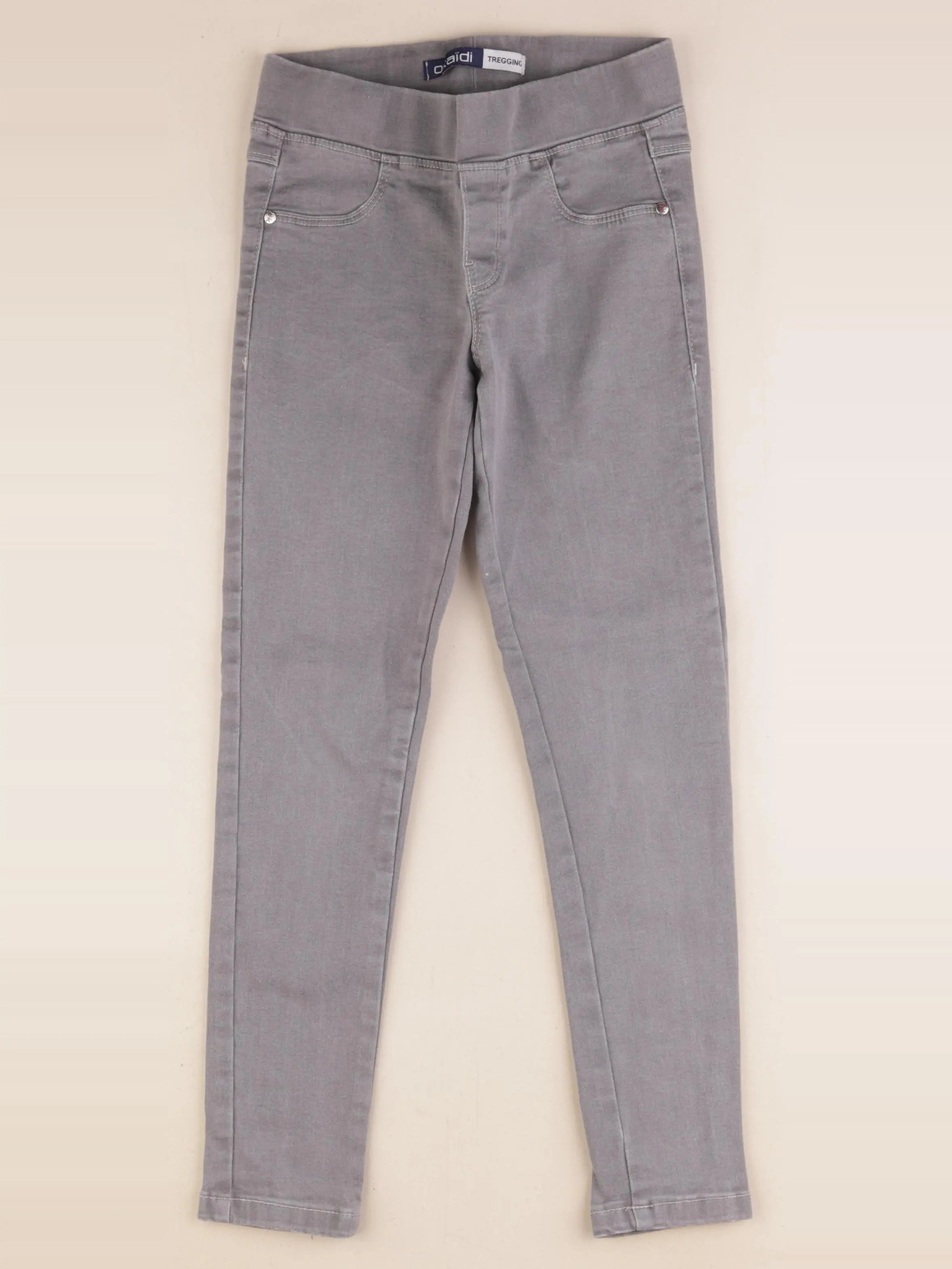 Okaidi - jegging gris - 10 ans