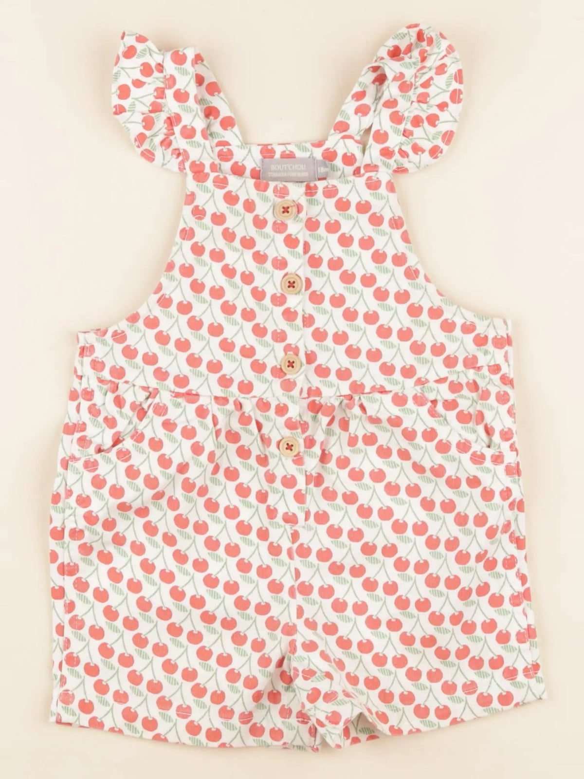 Boutchou - combinaison beige, rouge - 18 mois