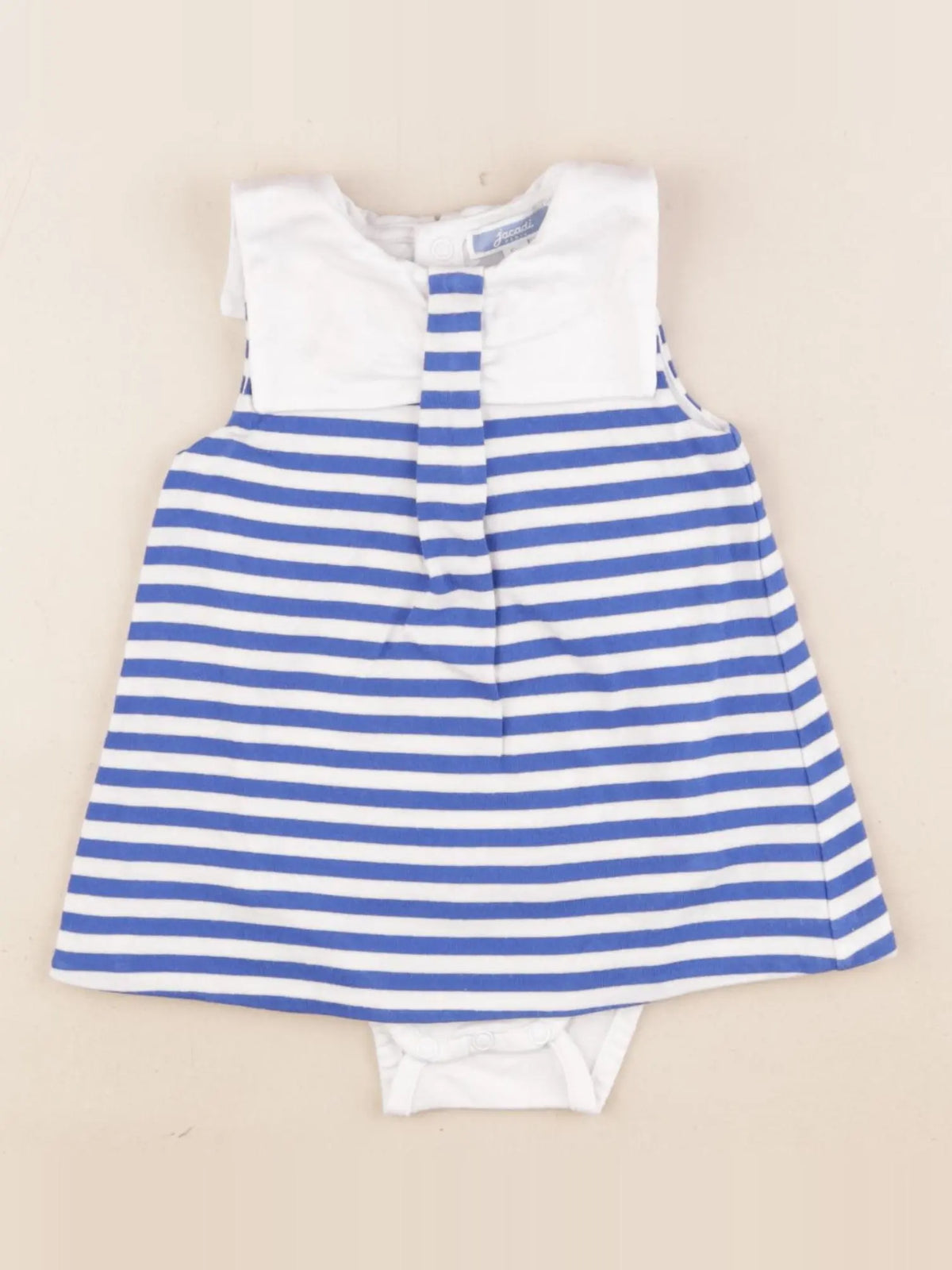 Jacadi - body robe blanc, bleu - 6 mois