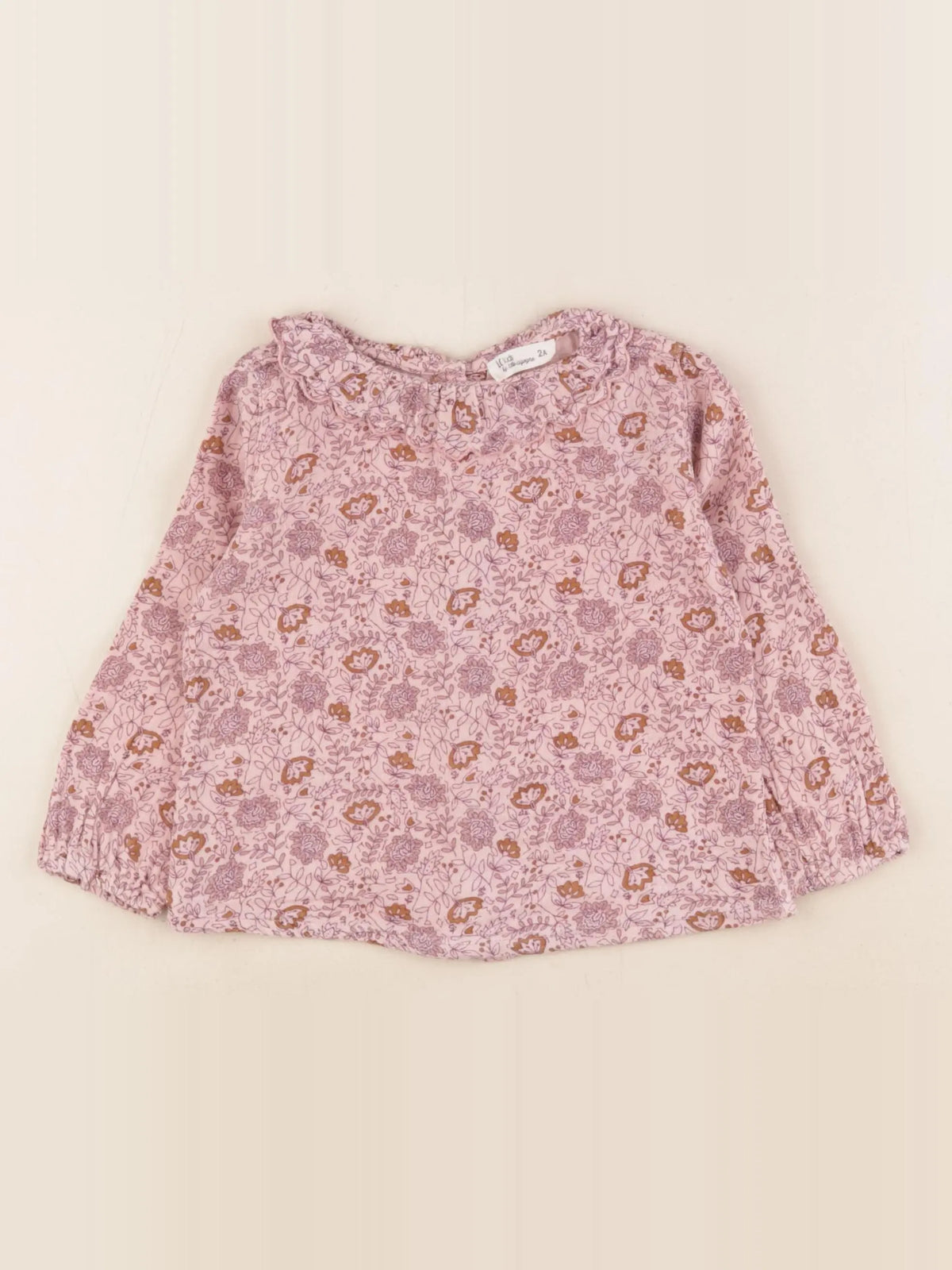 Little Cigogne - blouse rose - 2 ans