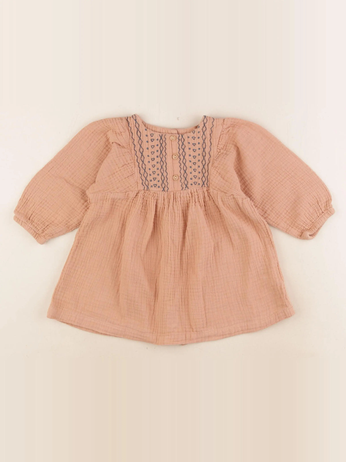Vertbaudet - robe beige - 24 mois