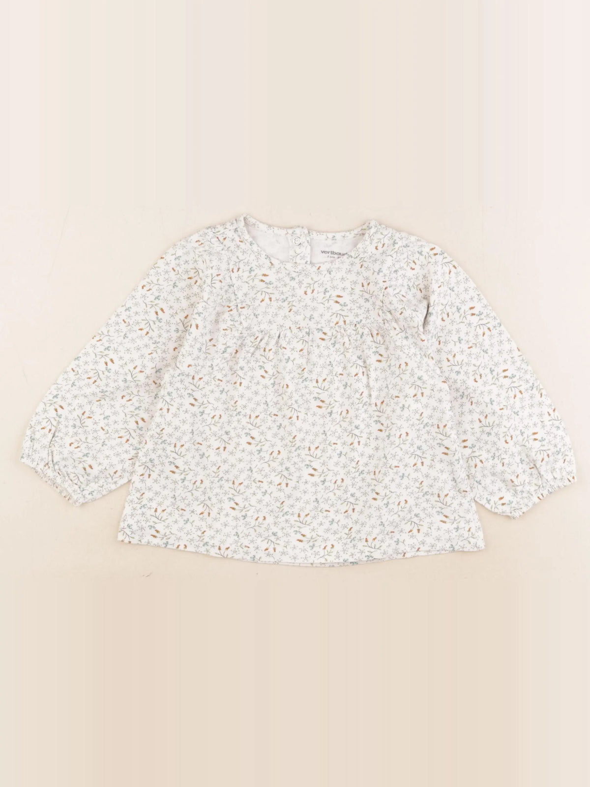 Vertbaudet - tee-shirt beige - 2 ans