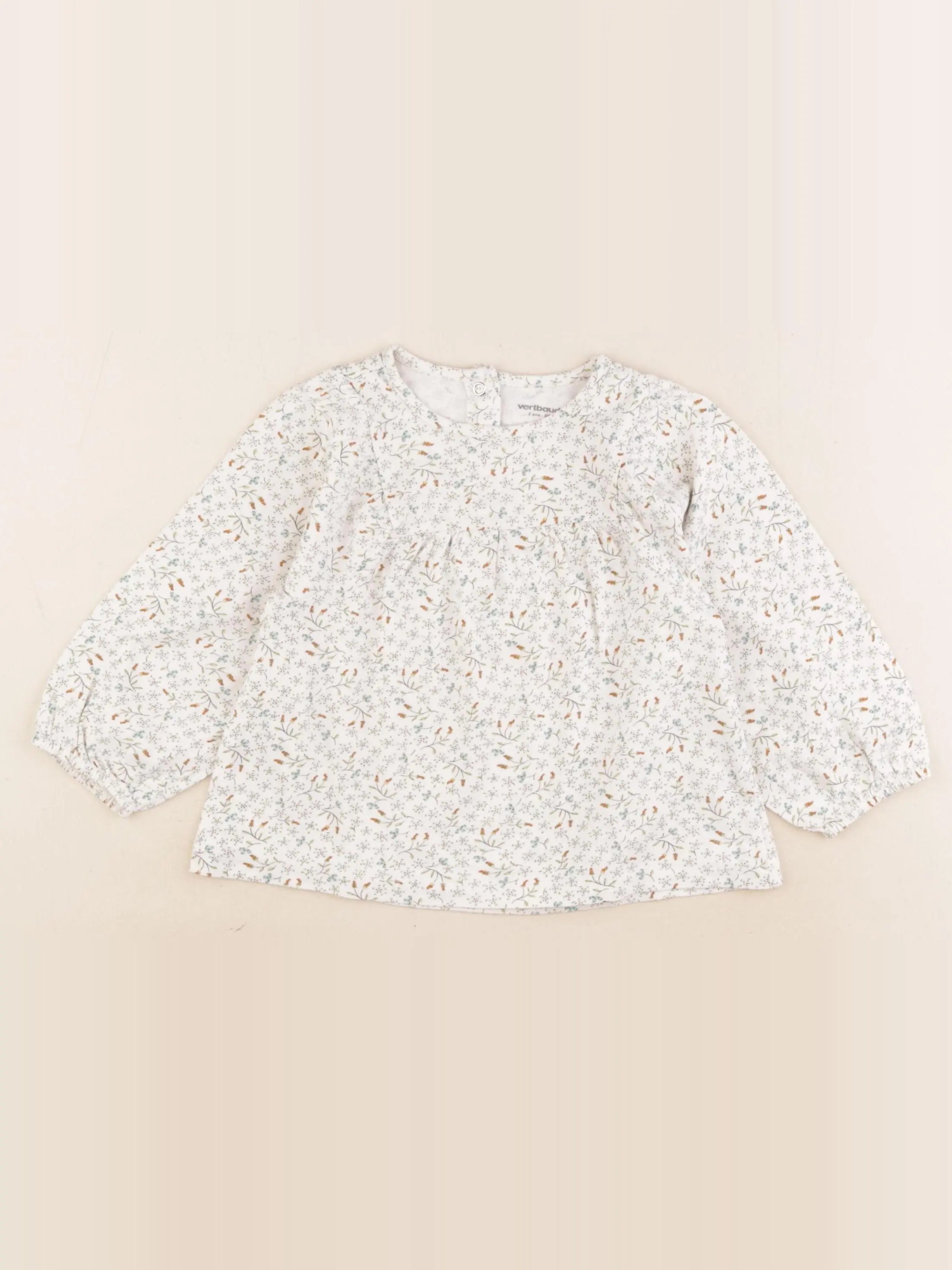 Vertbaudet - tee-shirt beige - 2 ans