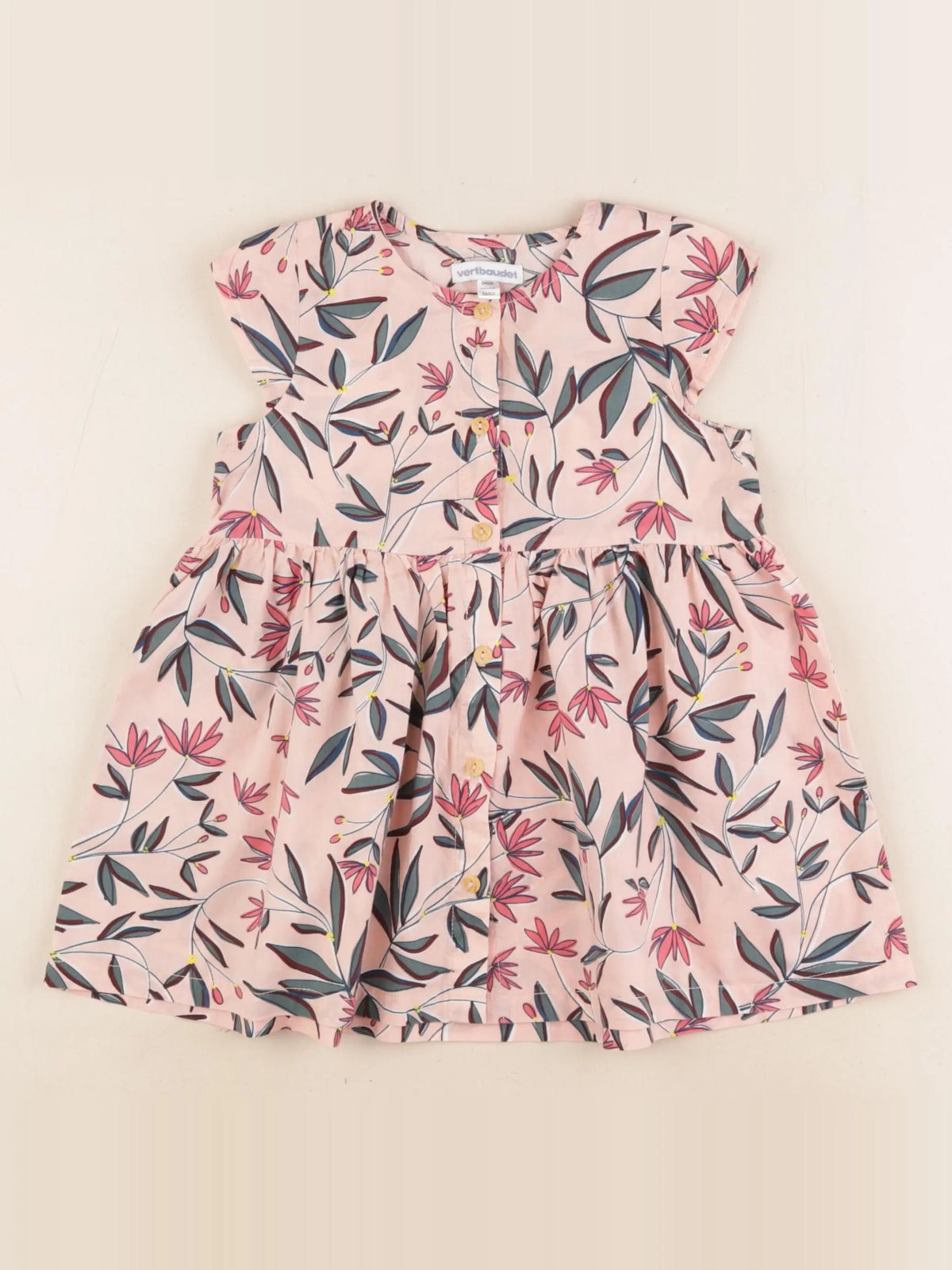 Vertbaudet - robe rose - 3 ans