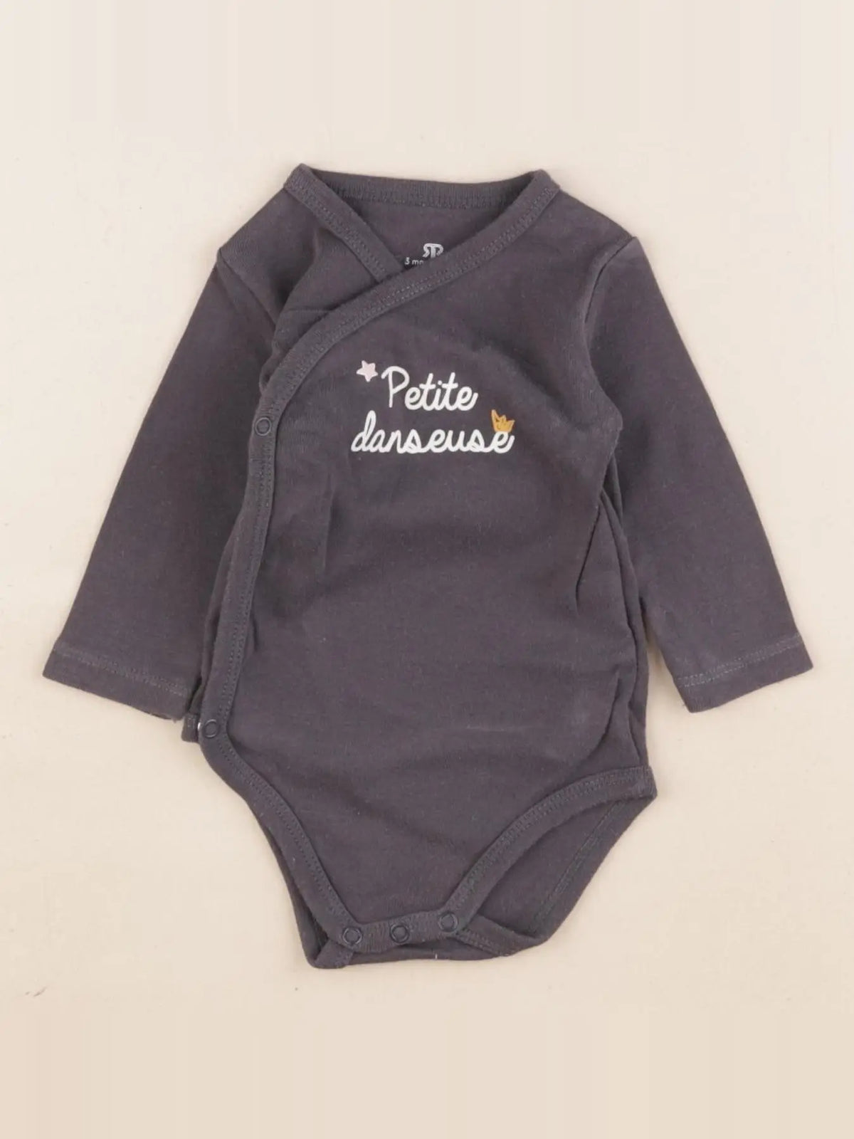 La Redoute - body gris - 3 mois